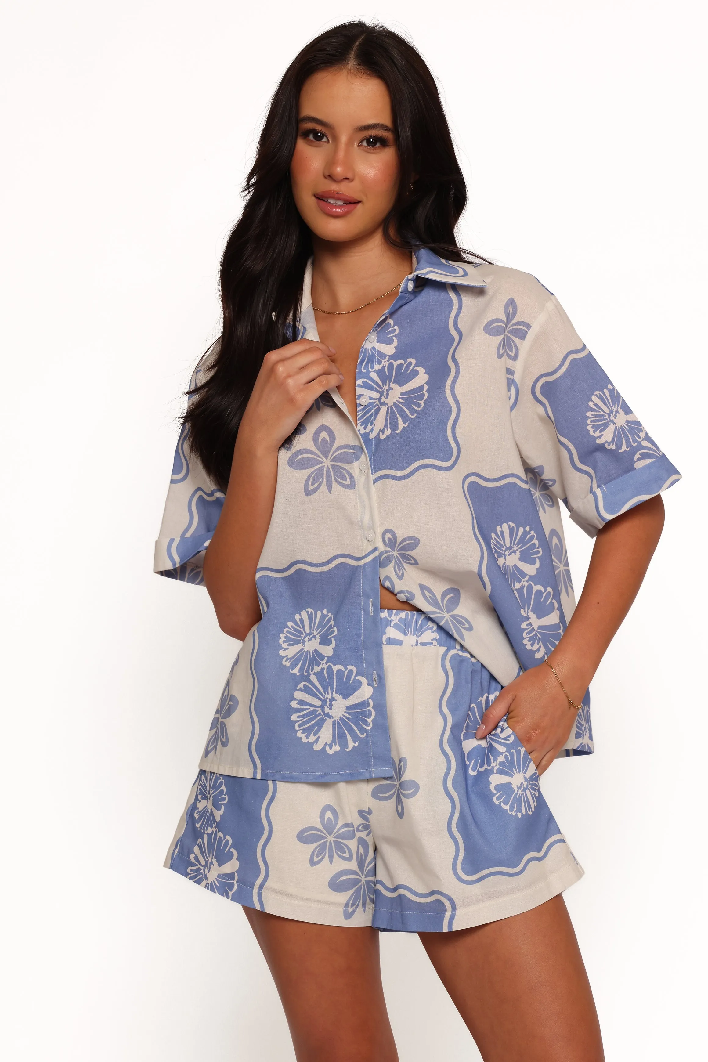 Shellie Shorts - Blue Dahlia sold by Petal & Pup product image thumbnail 4