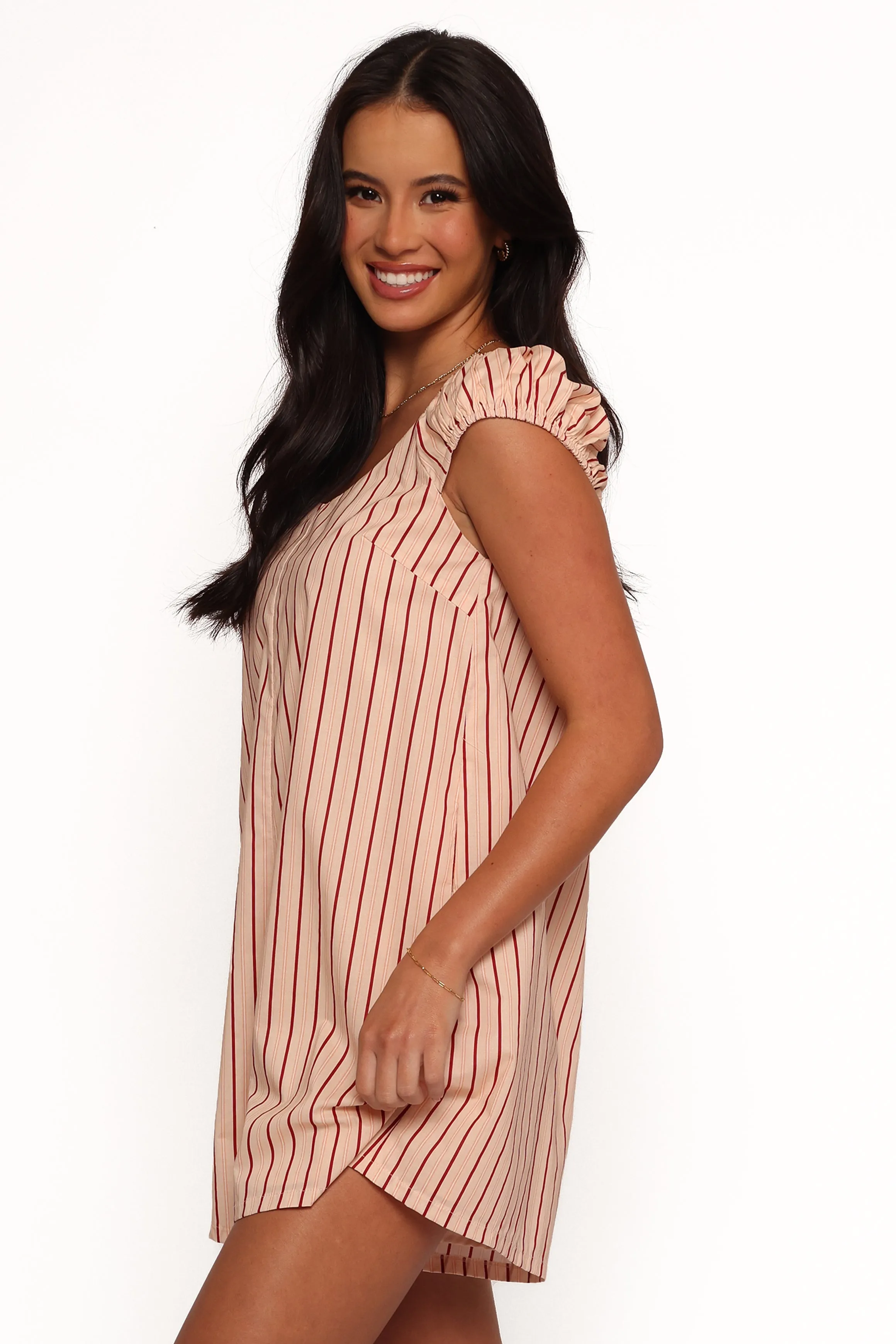 Scobbie Romper - Pink Stripe sold by Petal & Pup product image thumbnail 5