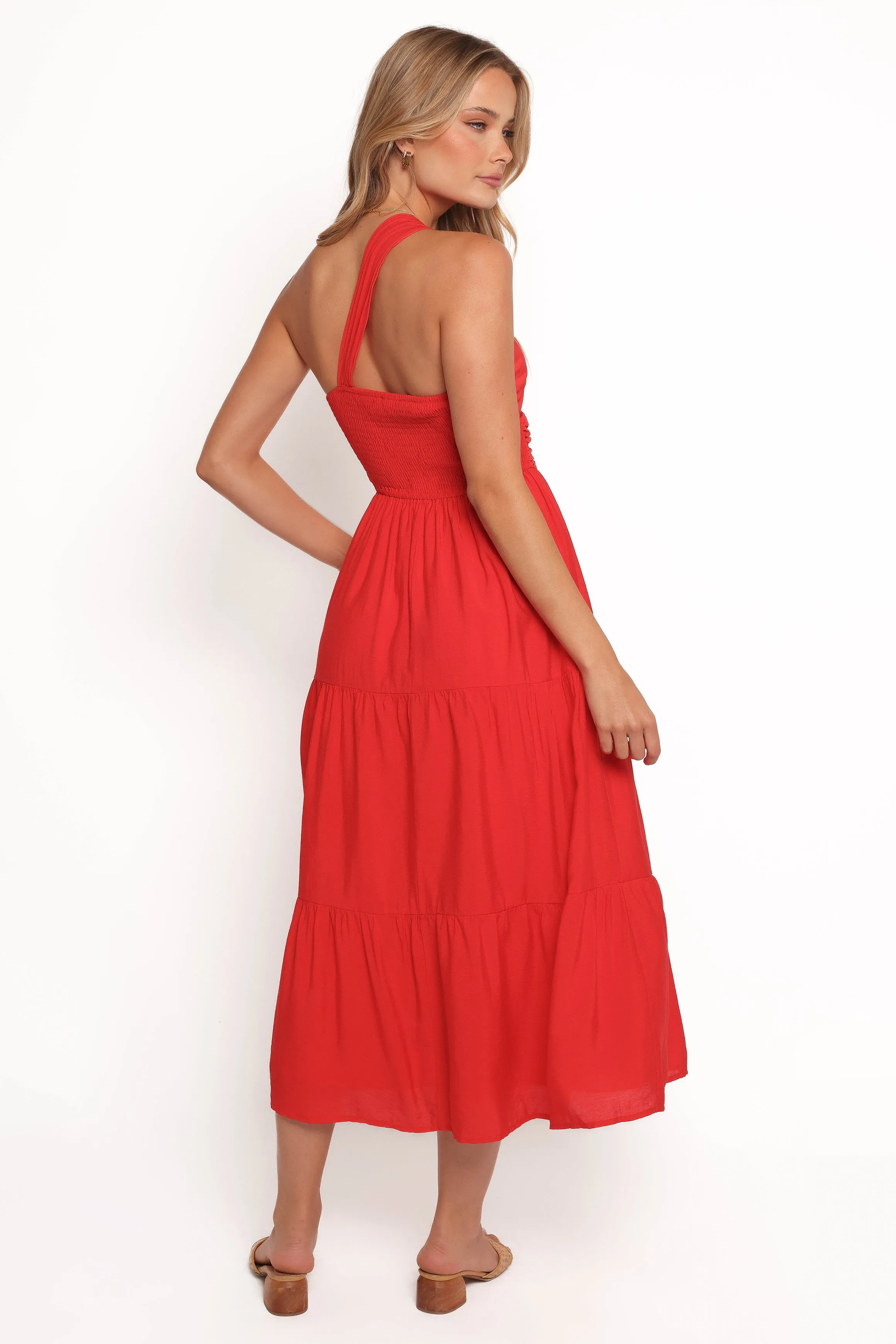 Vinny One Shoulder Maxi Dress - Red sold by Petal & Pup product image thumbnail 4
