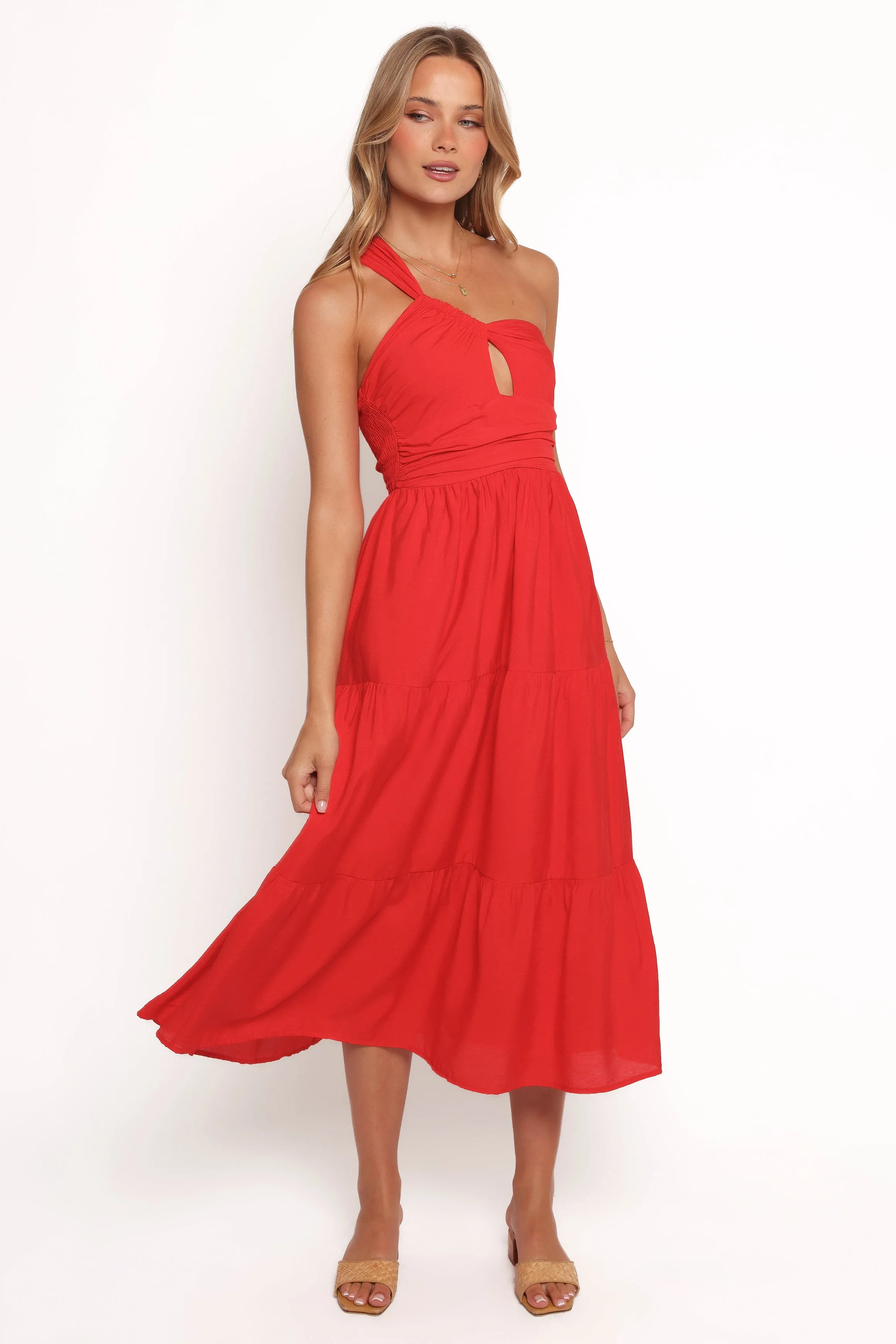 Vinny One Shoulder Maxi Dress - Red sold by Petal & Pup product image thumbnail 2