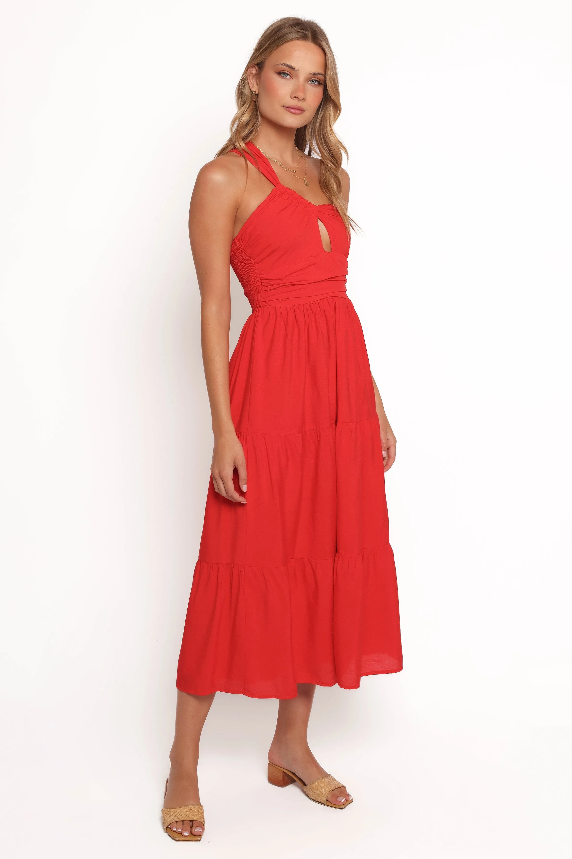 Vinny One Shoulder Maxi Dress - Red sold by Petal & Pup product image thumbnail 5