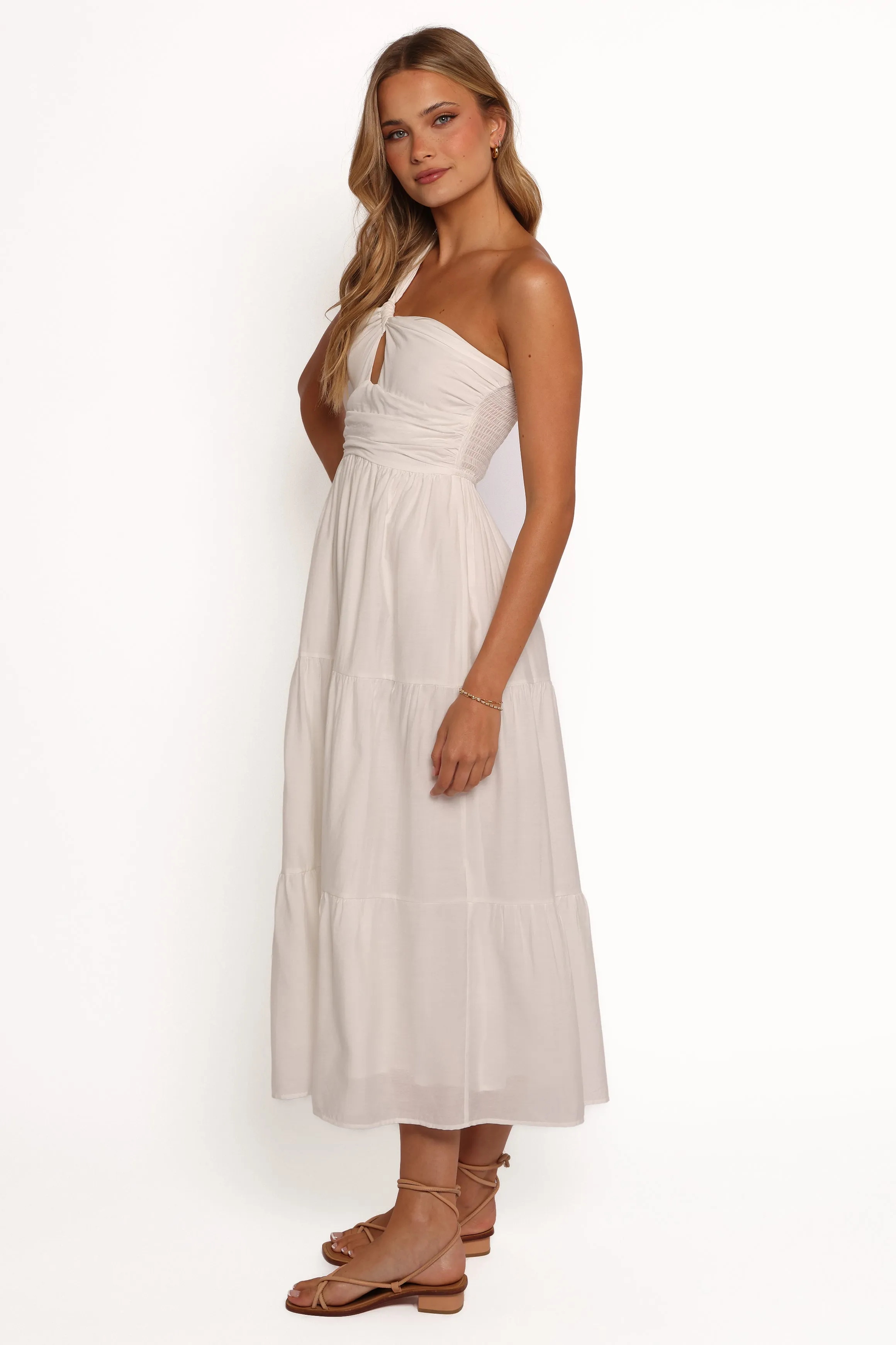 Vinny One Shoulder Maxi Dress - White sold by Petal & Pup product image thumbnail 3