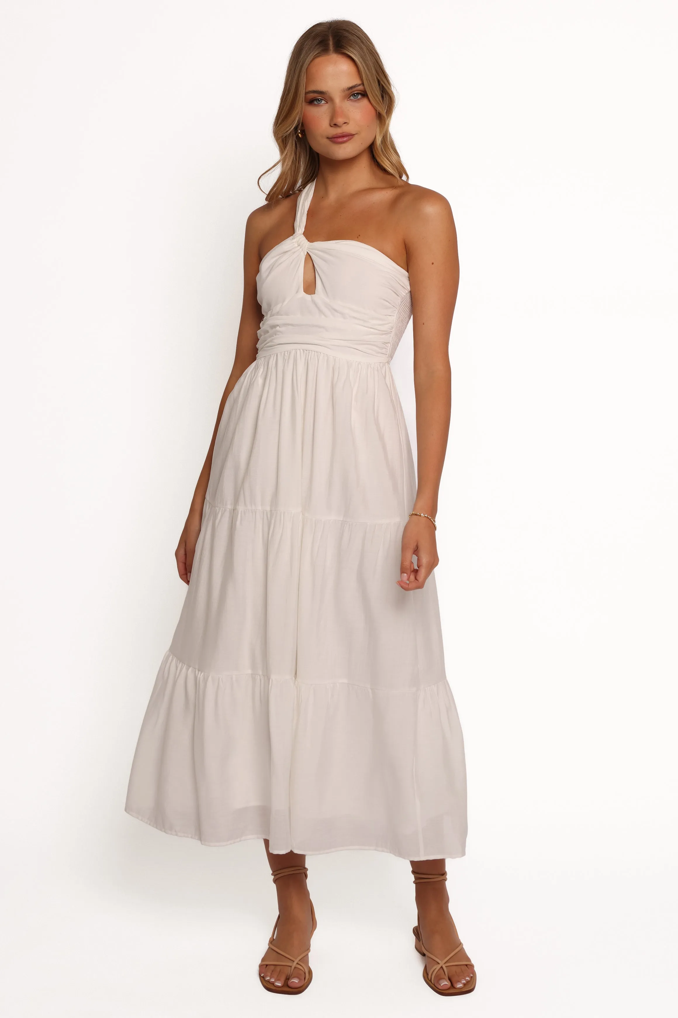 Vinny One Shoulder Maxi Dress - White sold by Petal & Pup product image thumbnail 2