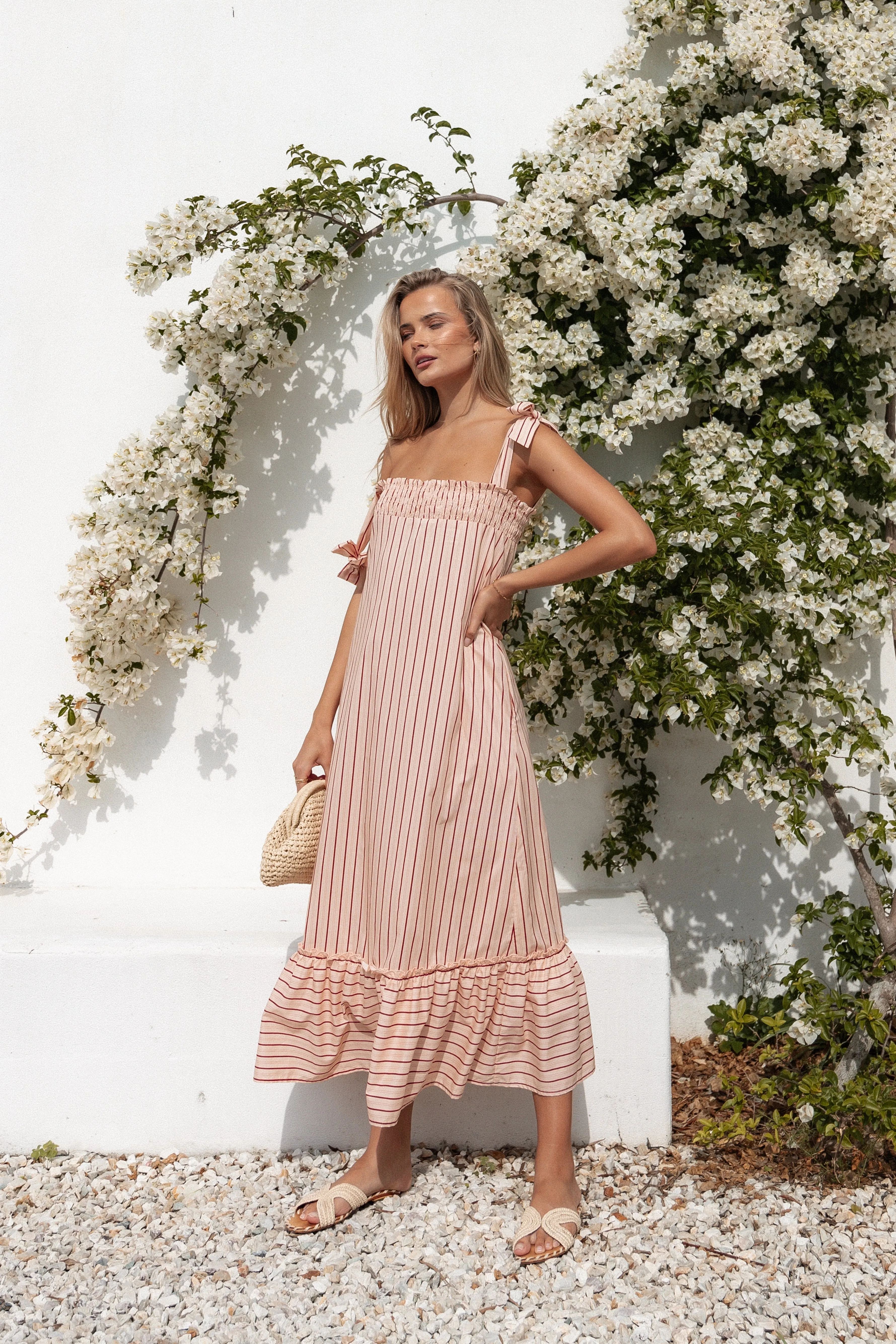 Irina Maxi Dress - Pink Stripe sold by Petal & Pup