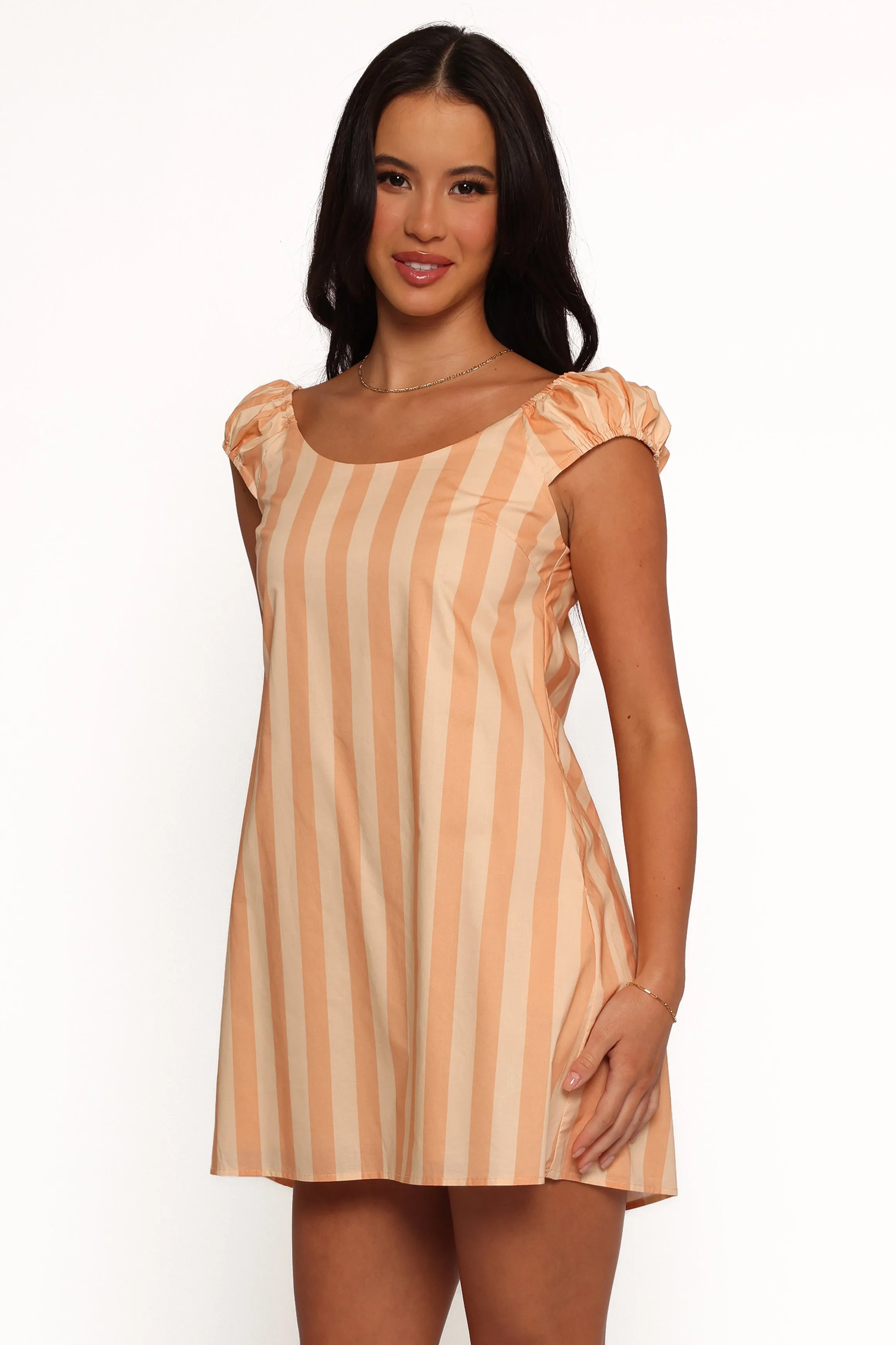 Pammy Mini Dress - Terracotta Stripe sold by Petal & Pup product image thumbnail 5