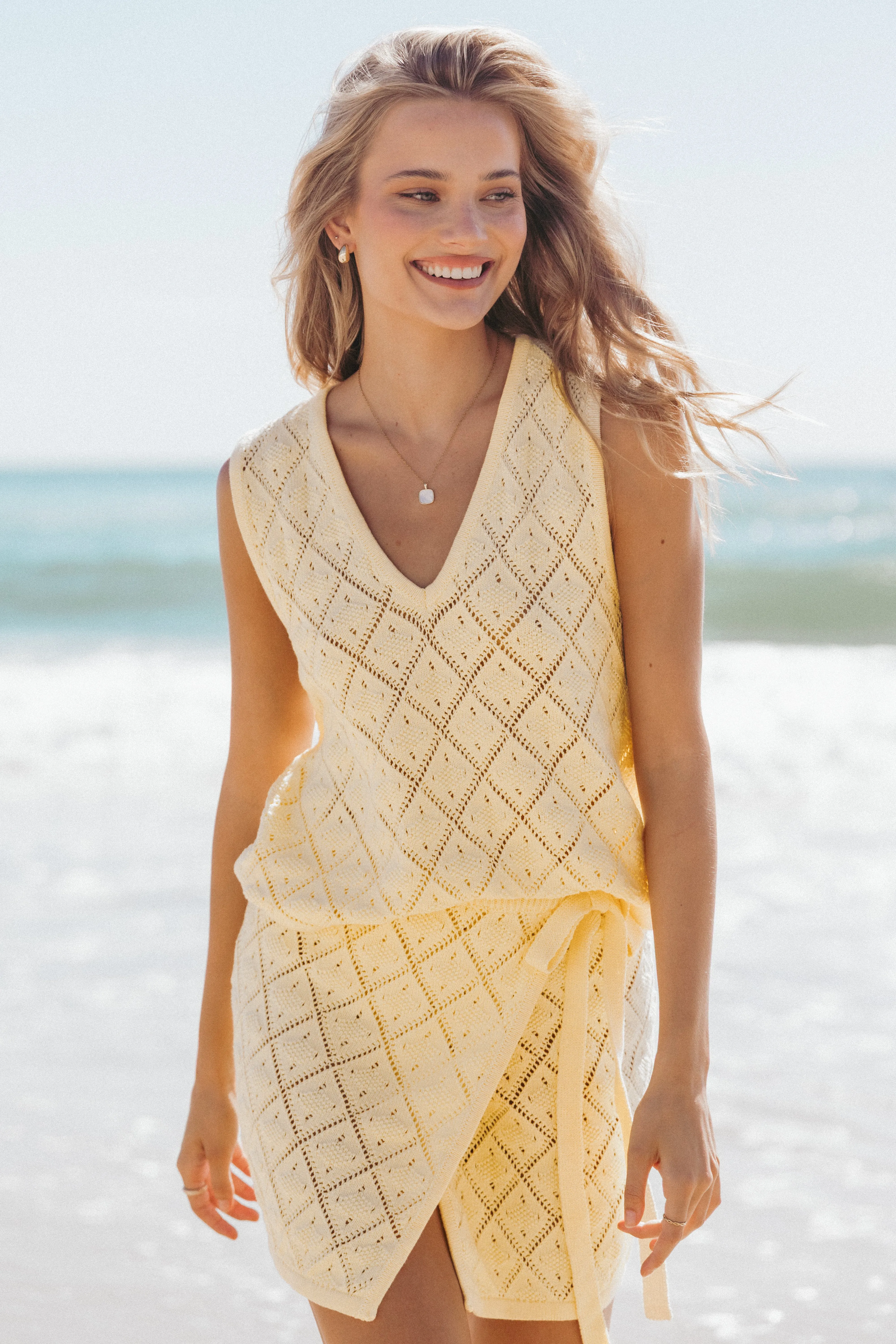 Palma Knit Top - Butter Yellow sold by Petal & Pup