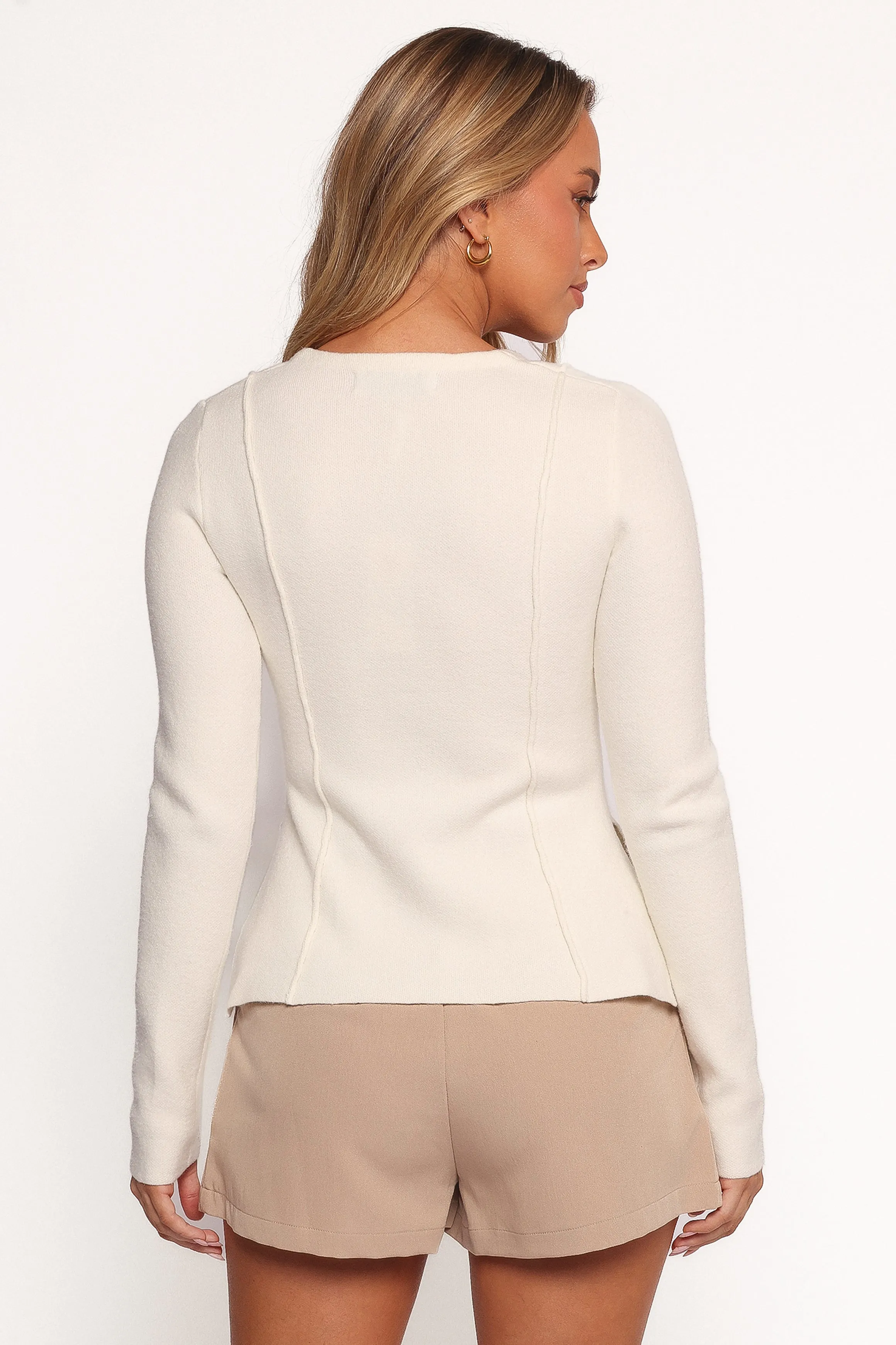 Eddie Clasp Front Cardigan - Ivory sold by Petal & Pup product image thumbnail 4