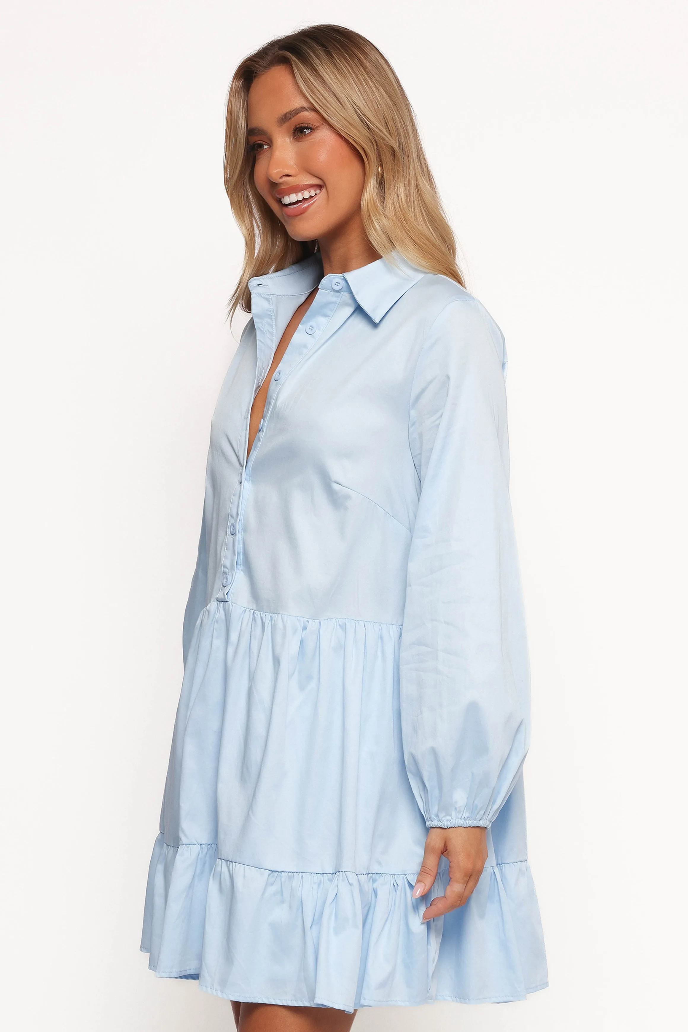 Carlotta Long Sleeve Mini Dress - Blue sold by Petal & Pup product image thumbnail 3