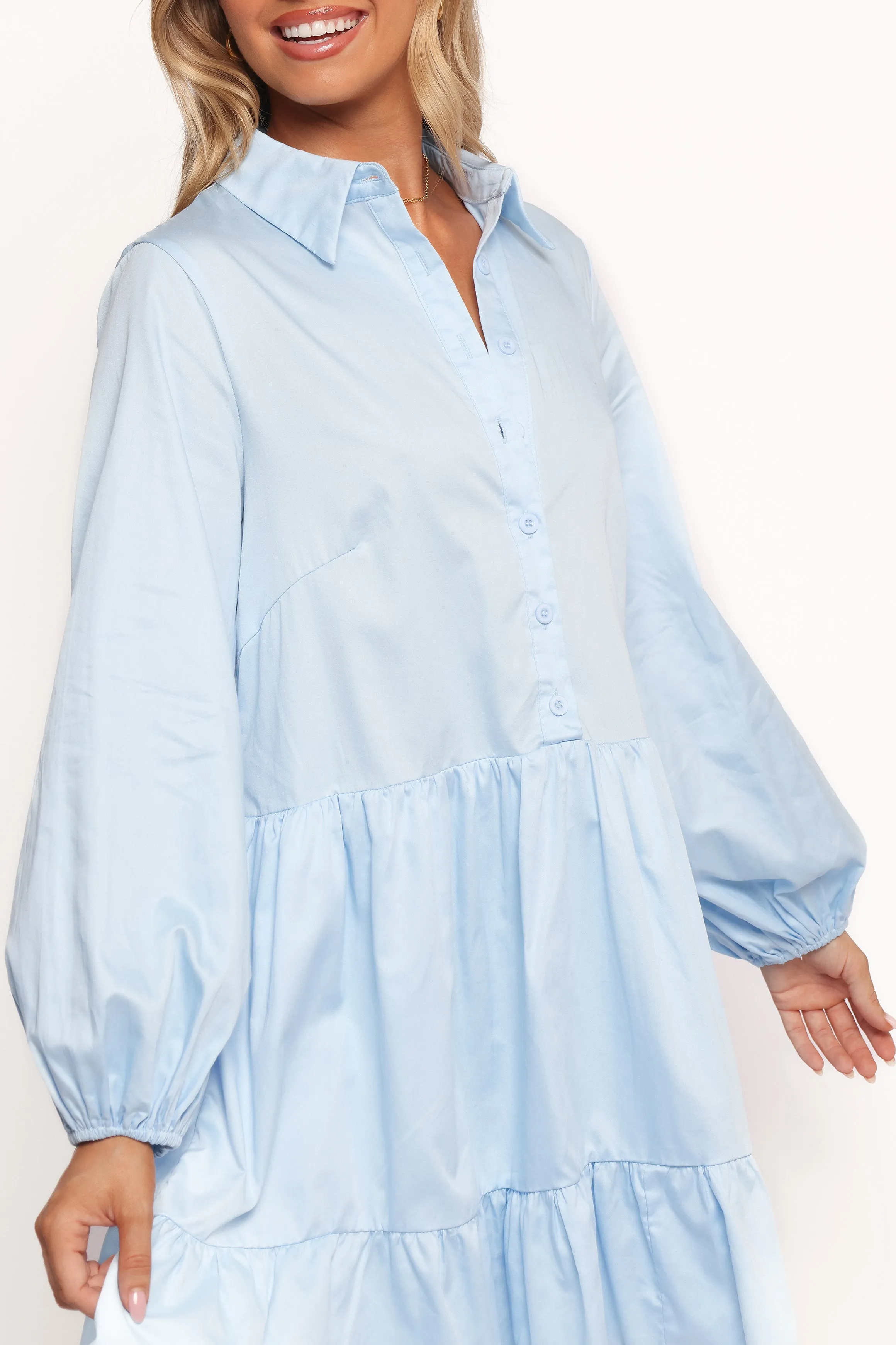 Carlotta Long Sleeve Mini Dress - Blue sold by Petal & Pup product image thumbnail 5