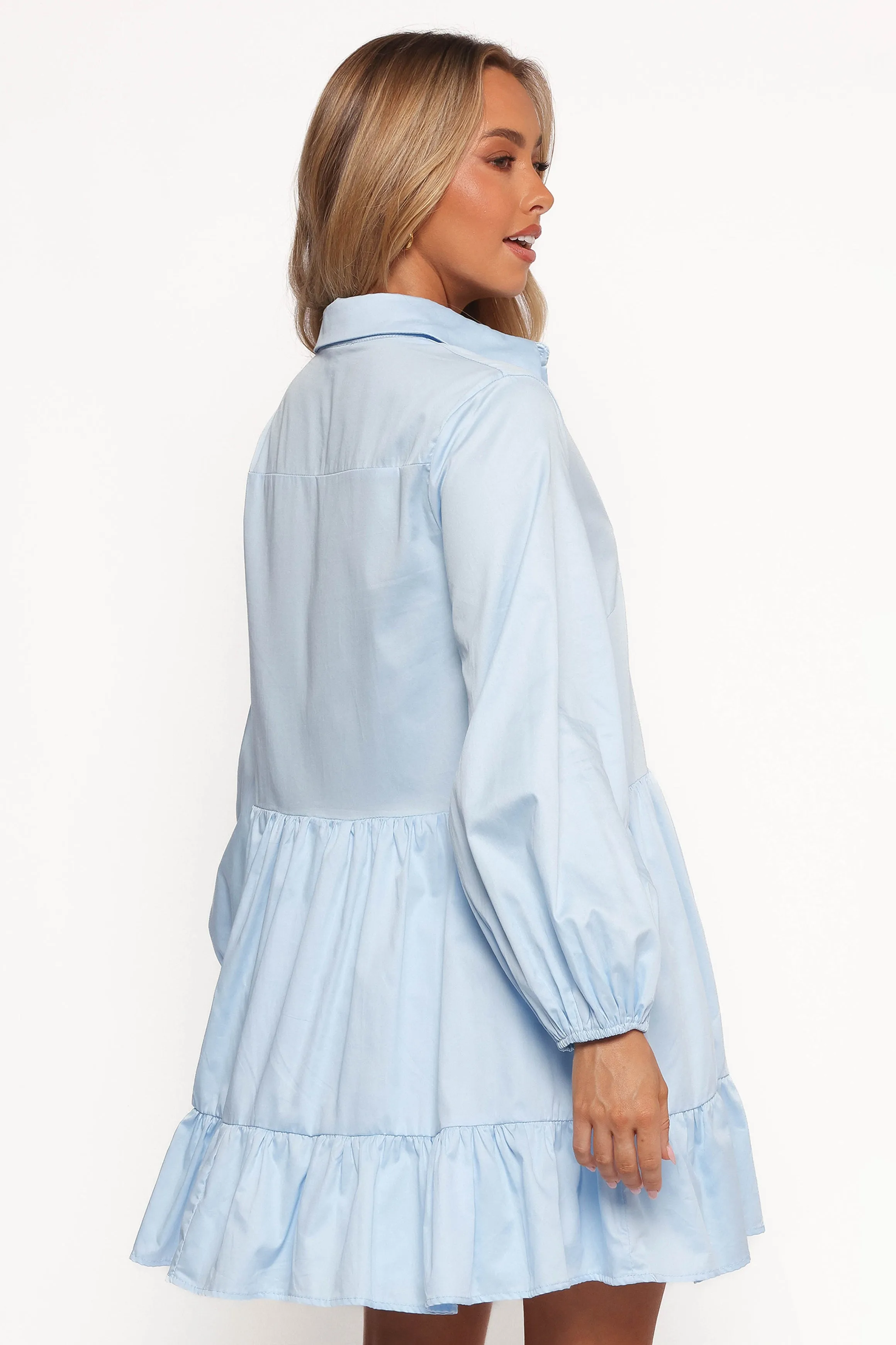 Carlotta Long Sleeve Mini Dress - Blue sold by Petal & Pup product image thumbnail 4