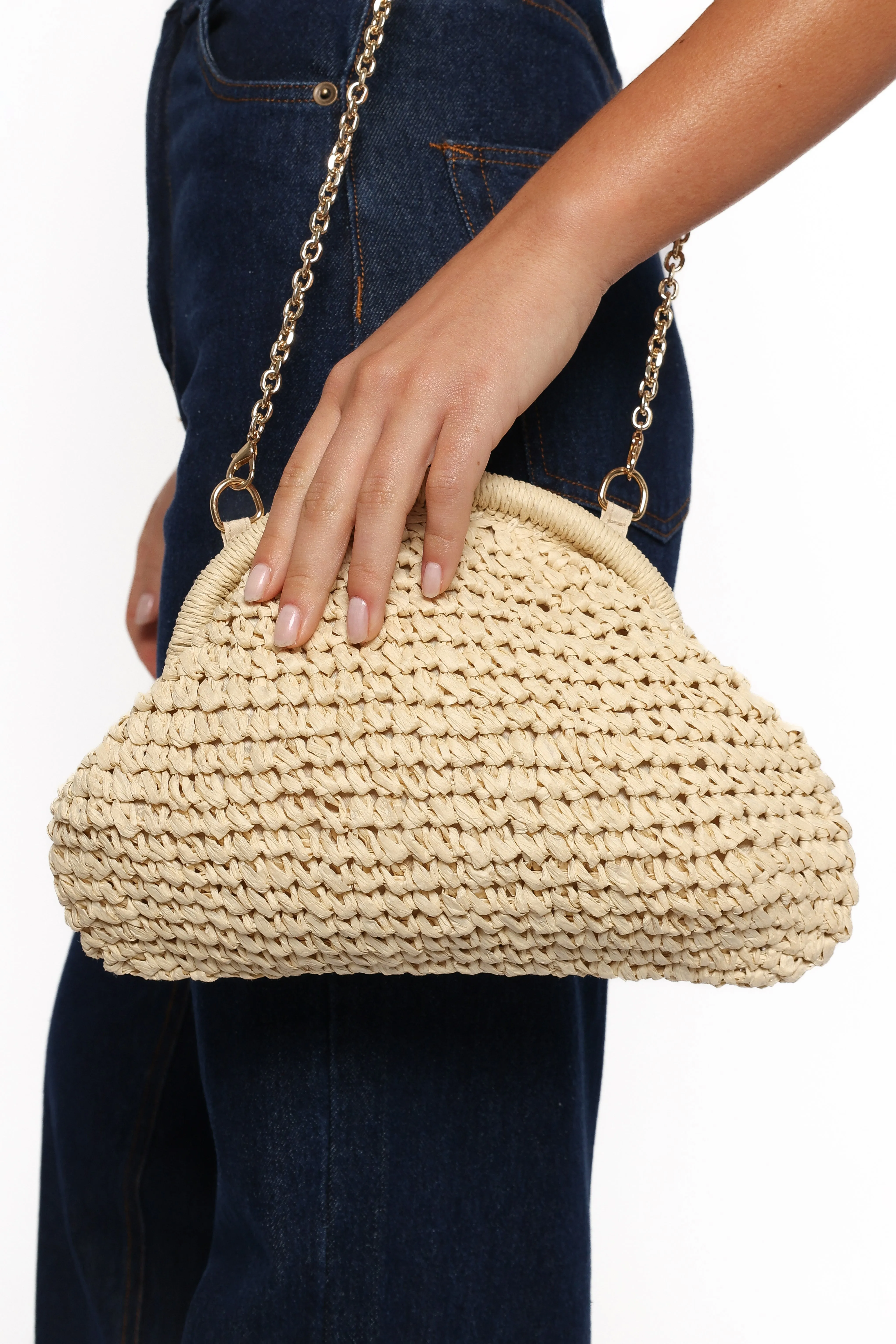 Bett Clutch Bag - Natural/Raffia sold by Petal & Pup