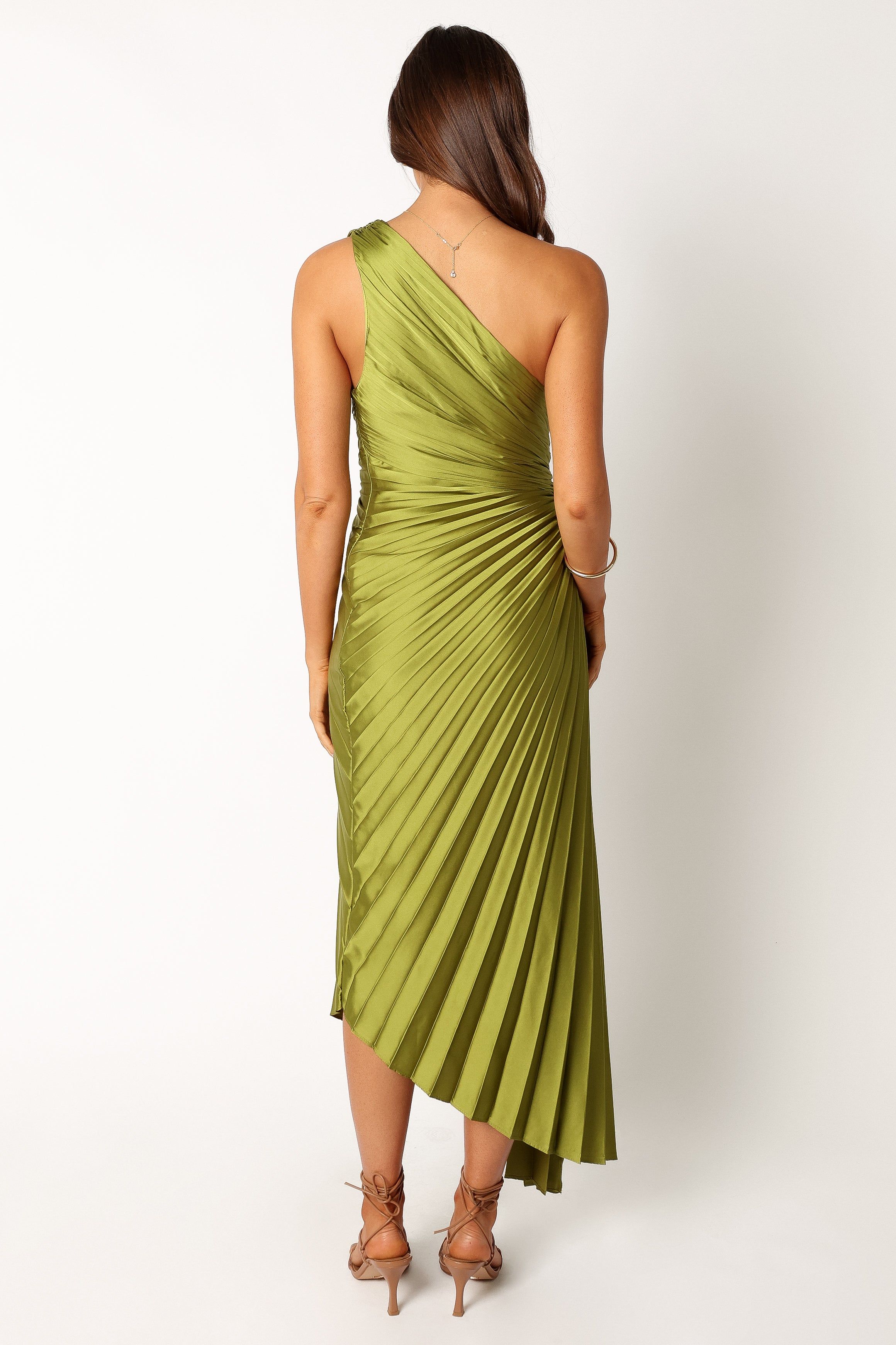 Kleo One Shoulder Maxi Dress - Olive Green sold by Petal & Pup product image thumbnail 5