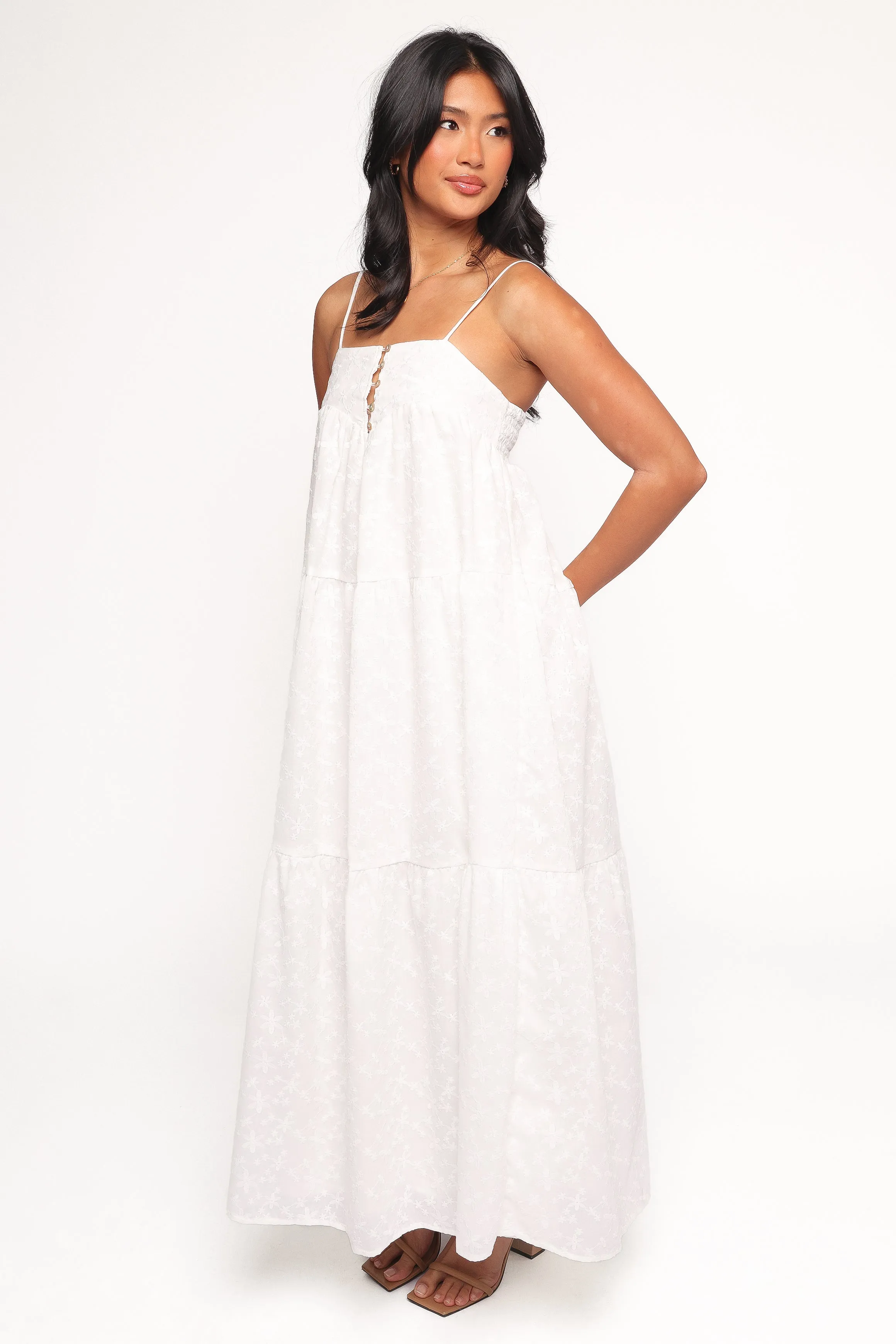 Kendal Maxi Dress - White sold by Petal & Pup product image thumbnail 3