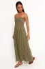 Linsey Strapless Midi Dress - Olive Green sold by Petal & Pup