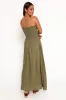 Linsey Strapless Midi Dress - Olive Green sold by Petal & Pup