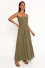 Linsey Strapless Midi Dress - Olive Green sold by Petal & Pup