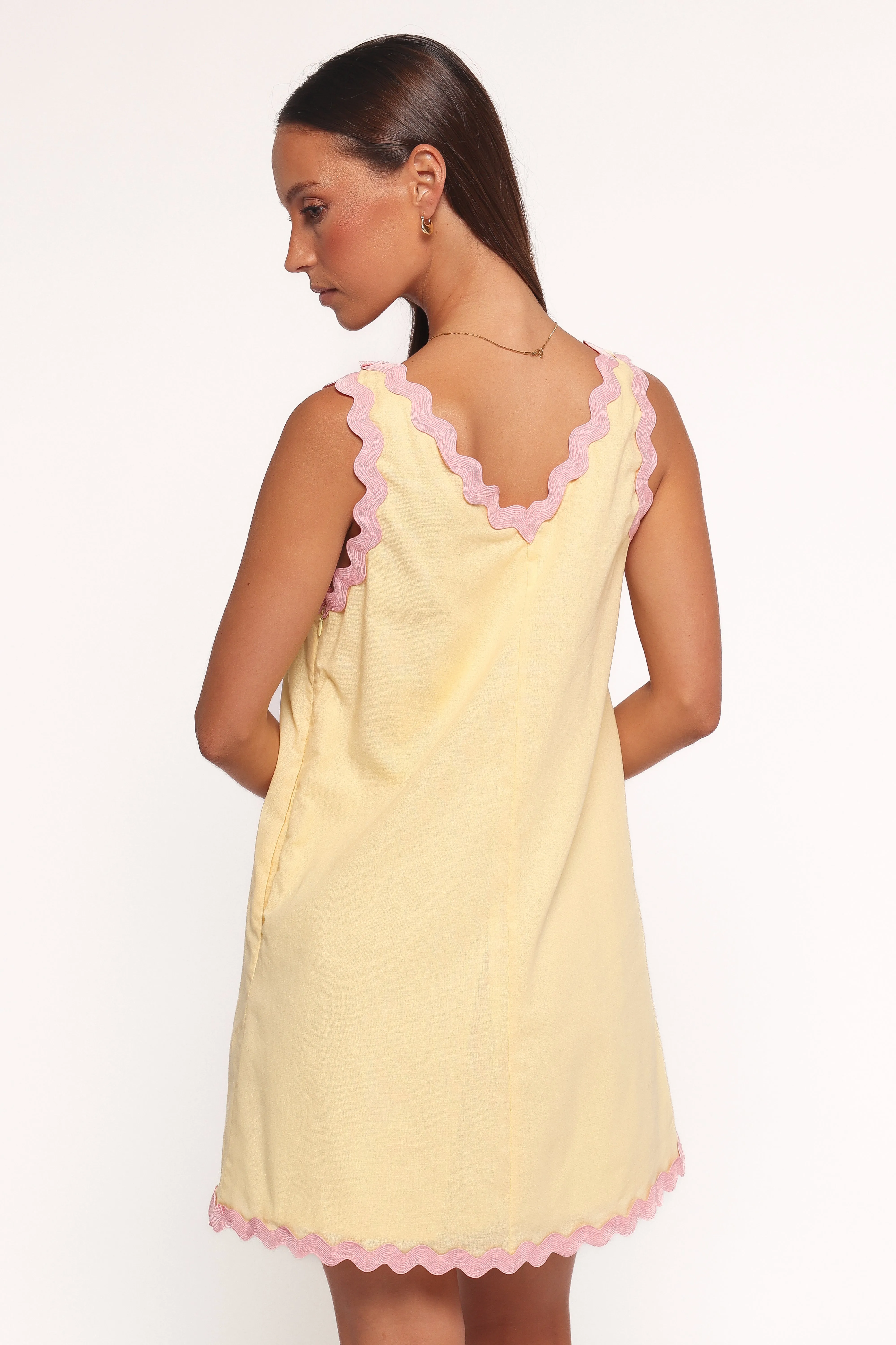 Calliope Mini Dress - Yellow Pink sold by Petal & Pup product image thumbnail 5