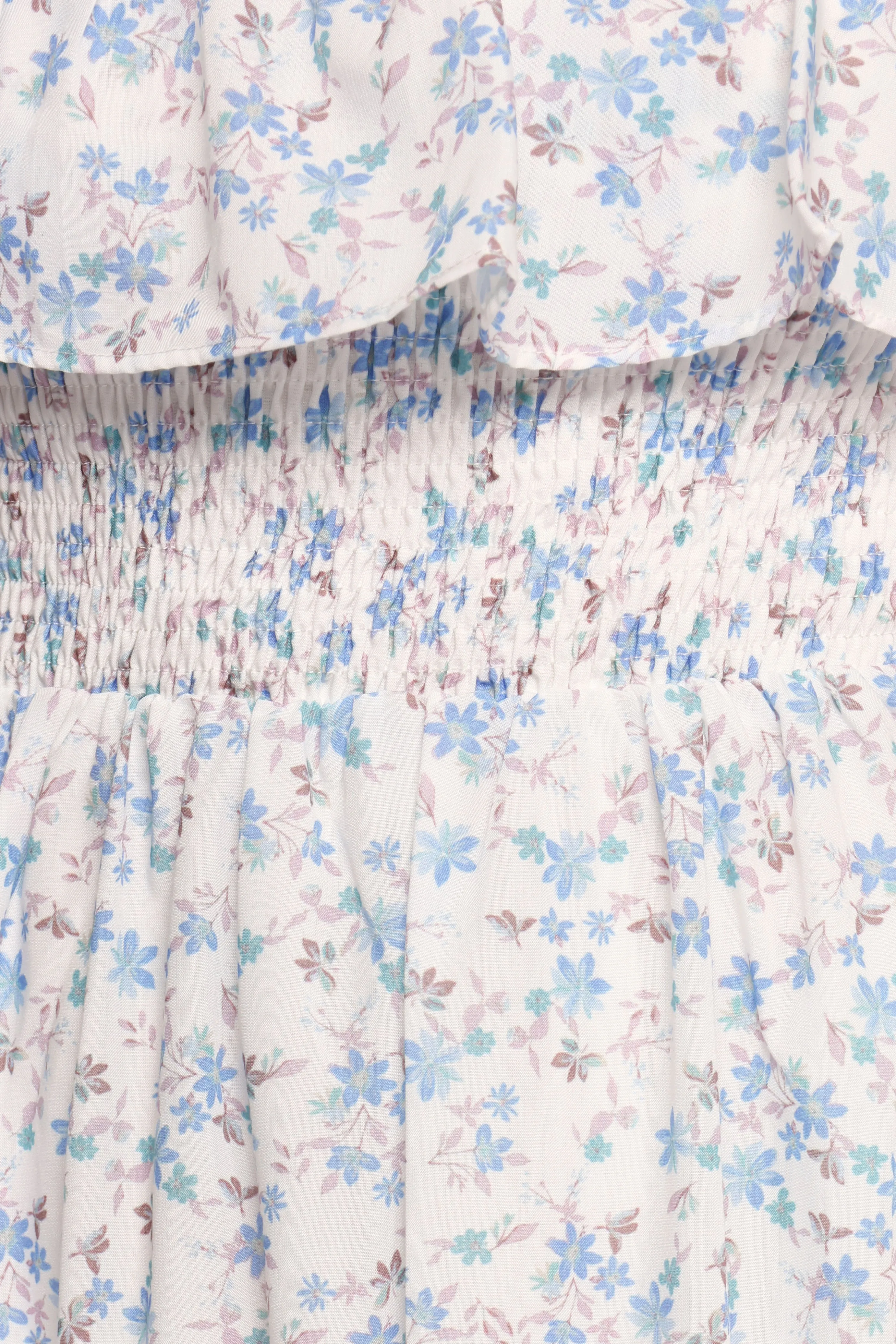 Priscilla Strapless Midi Dress - Blue Floral sold by Petal & Pup product image thumbnail 5