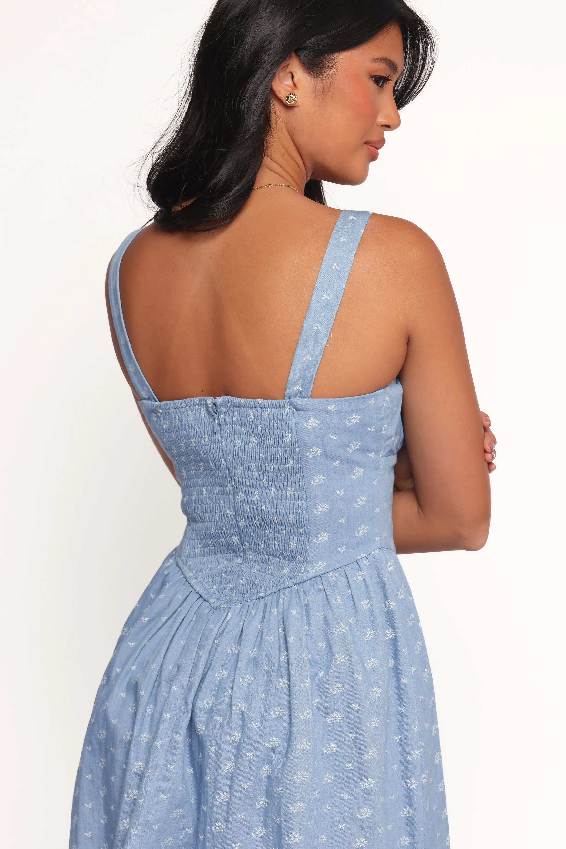 Shelton Mini Dress - Floral Denim sold by Petal & Pup product image thumbnail 4