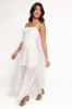 Varia Lace Maxi Dress - White sold by Petal & Pup
