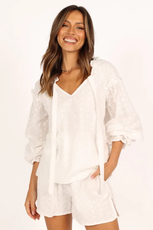 Sunnie Shorts Set - White sold by Petal & Pup