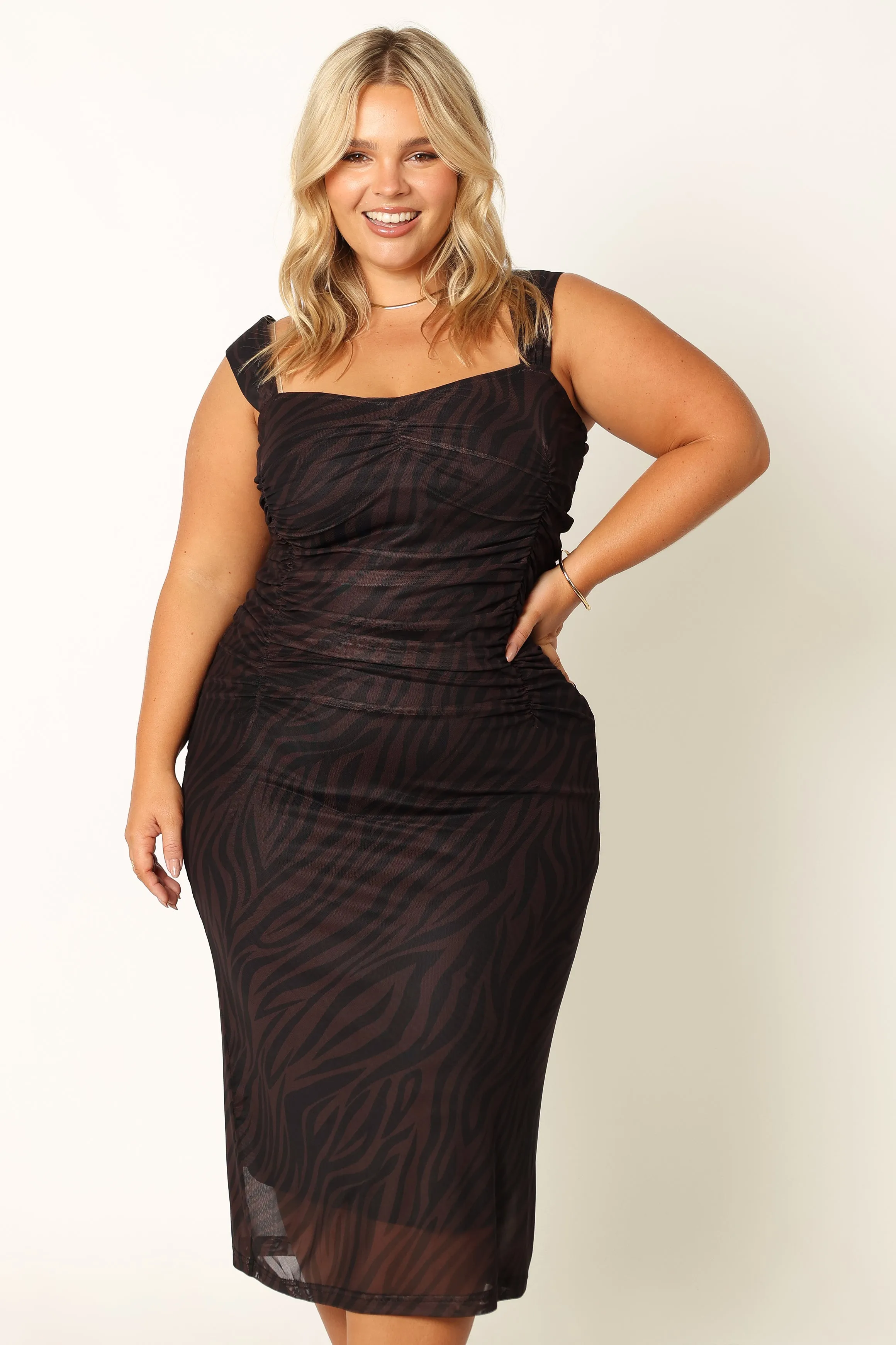 Naomi Midi Dress - Zebra sold by Petal & Pup product image thumbnail 3