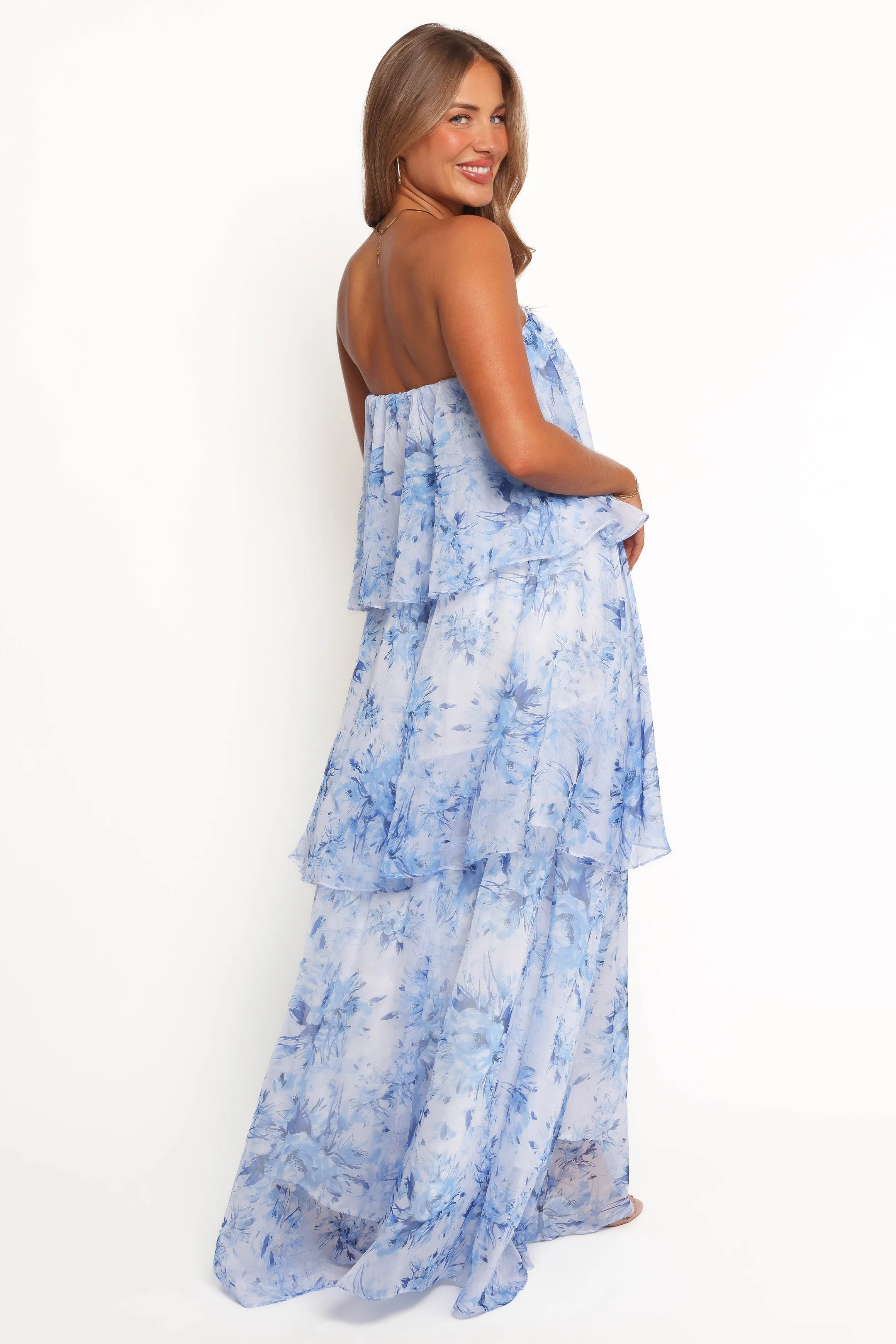 Bloom Strapless Maxi Dress - Blue sold by Petal & Pup product image thumbnail 4