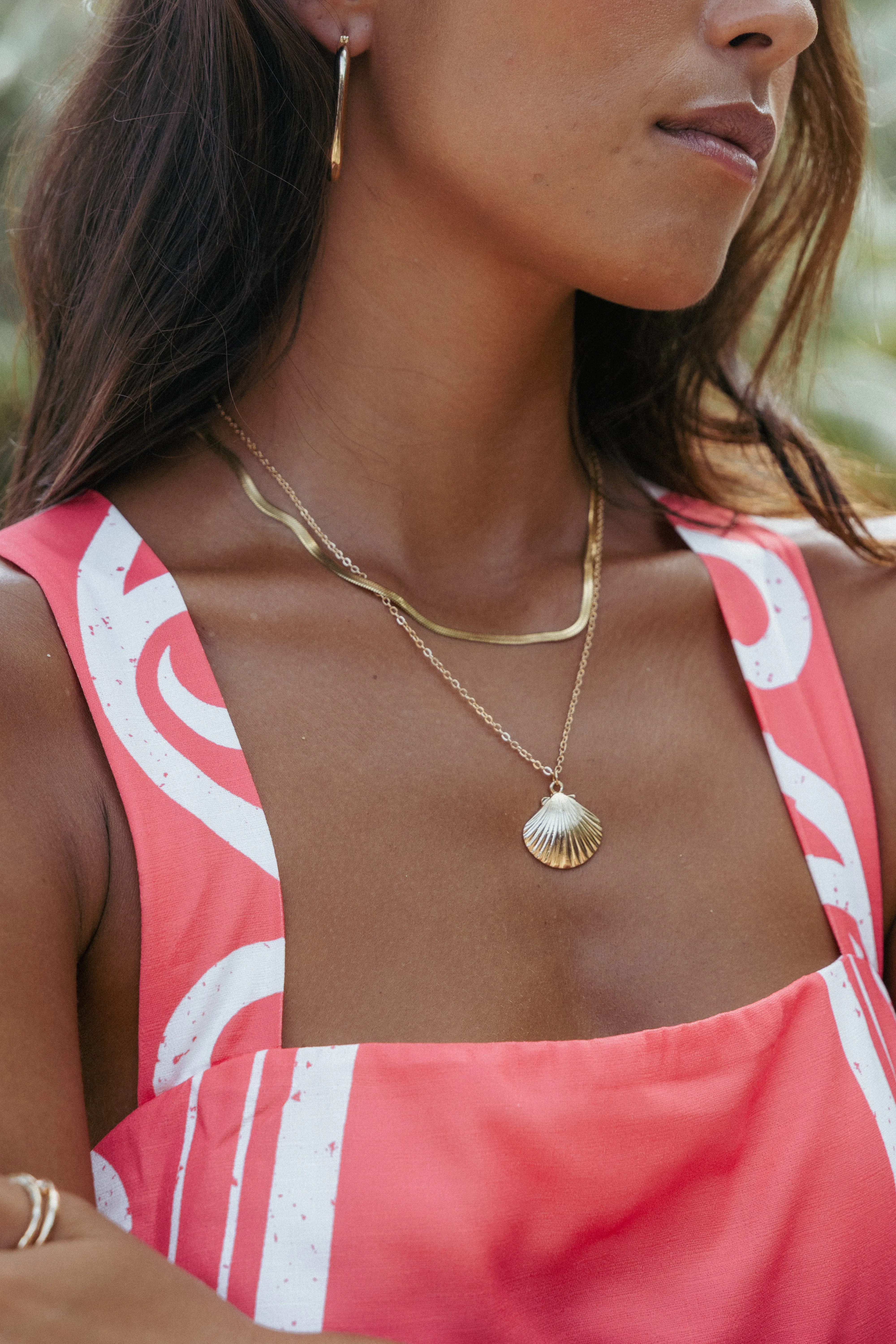 Shell Necklace - Gold sold by Petal & Pup