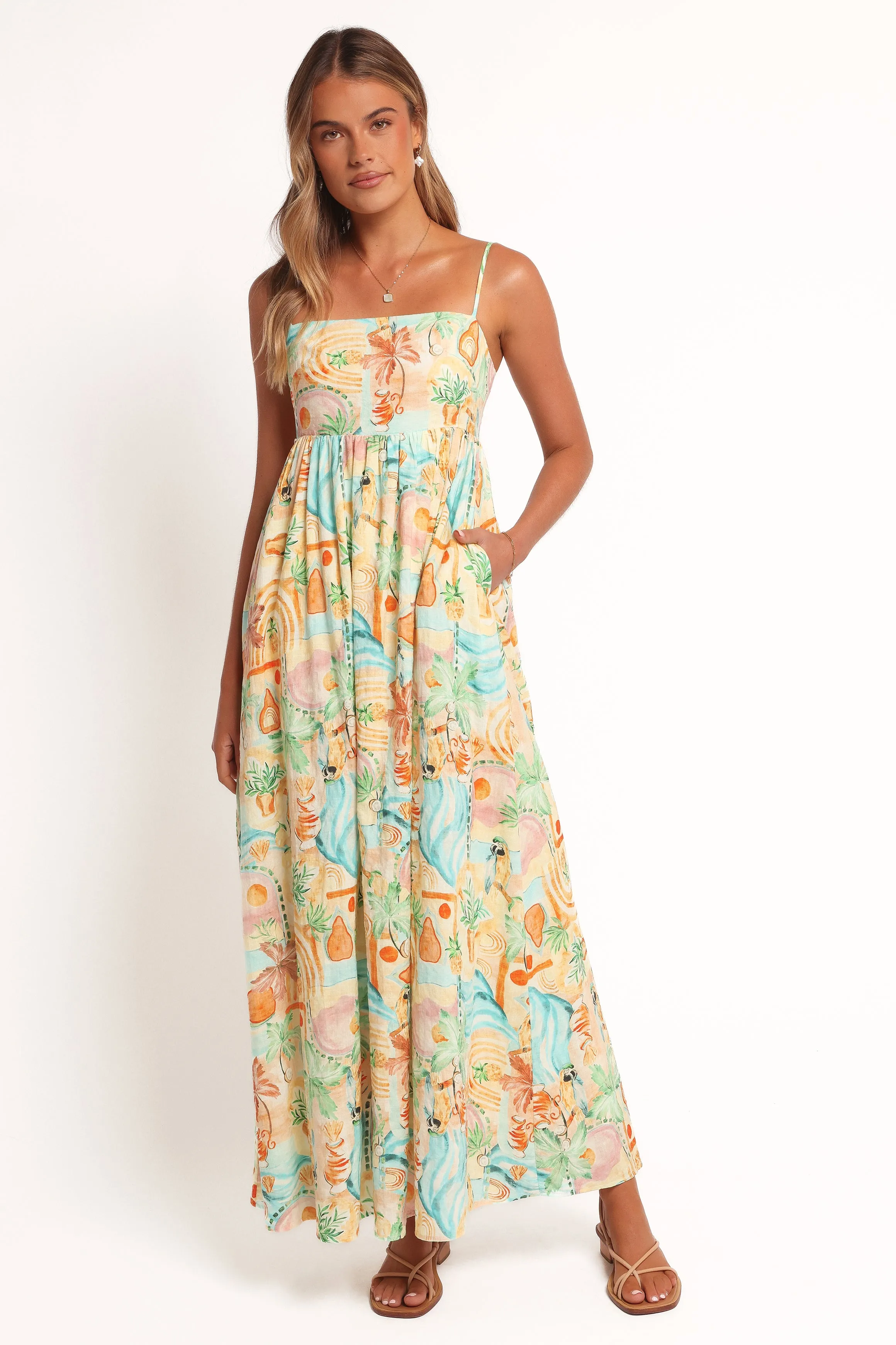 Odessa Maxi Dress - Golden Palm sold by Petal & Pup product image thumbnail 2