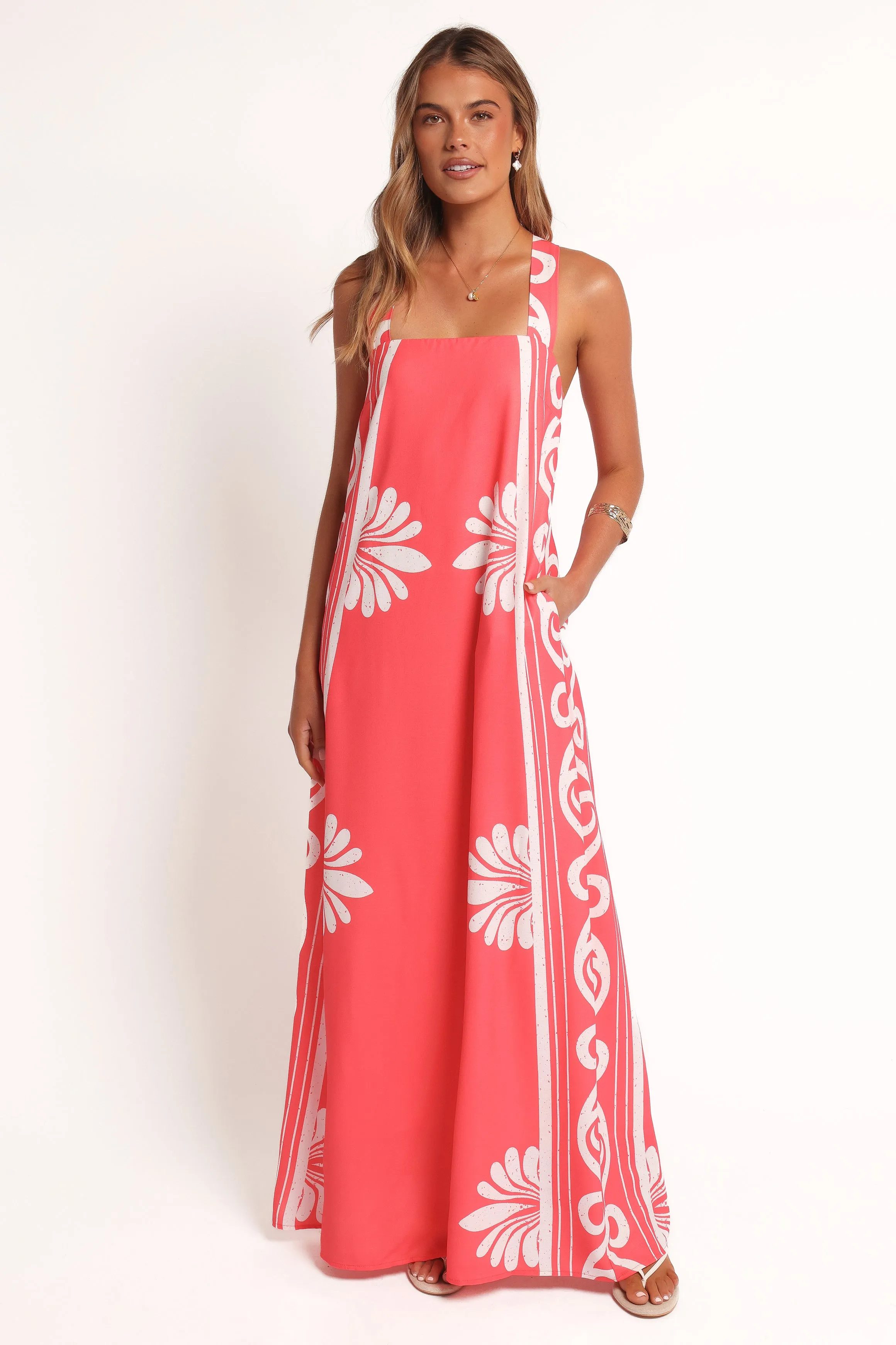 Valeria Maxi Dress - Coral sold by Petal & Pup product image thumbnail 2