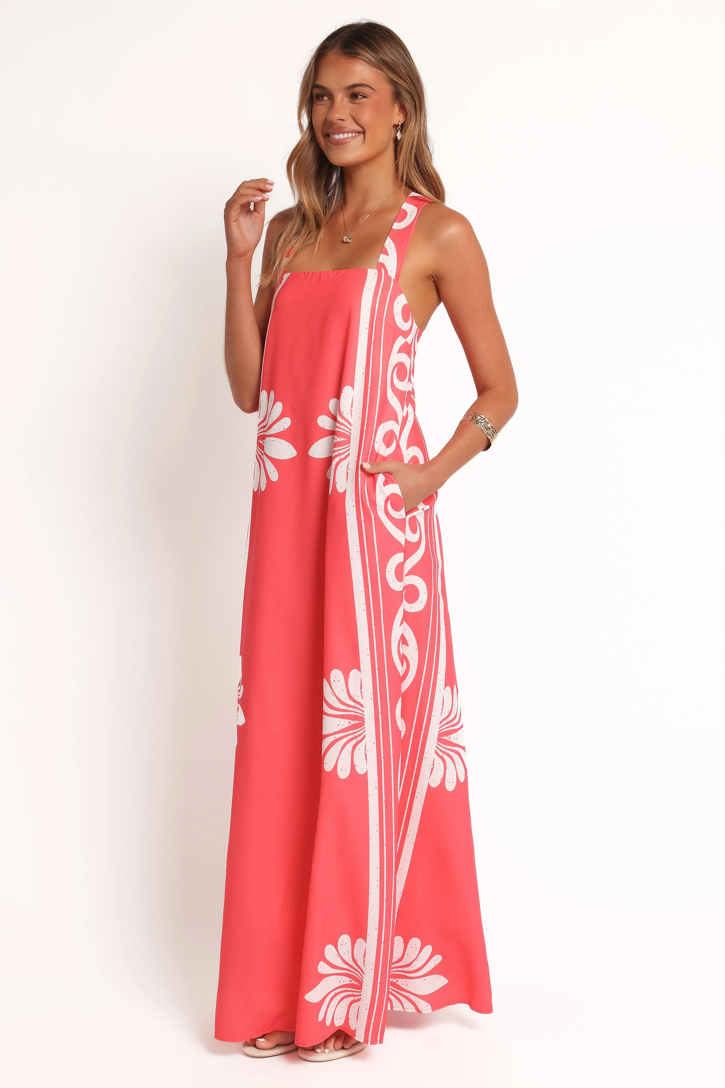 Valeria Maxi Dress - Coral sold by Petal & Pup product image thumbnail 3