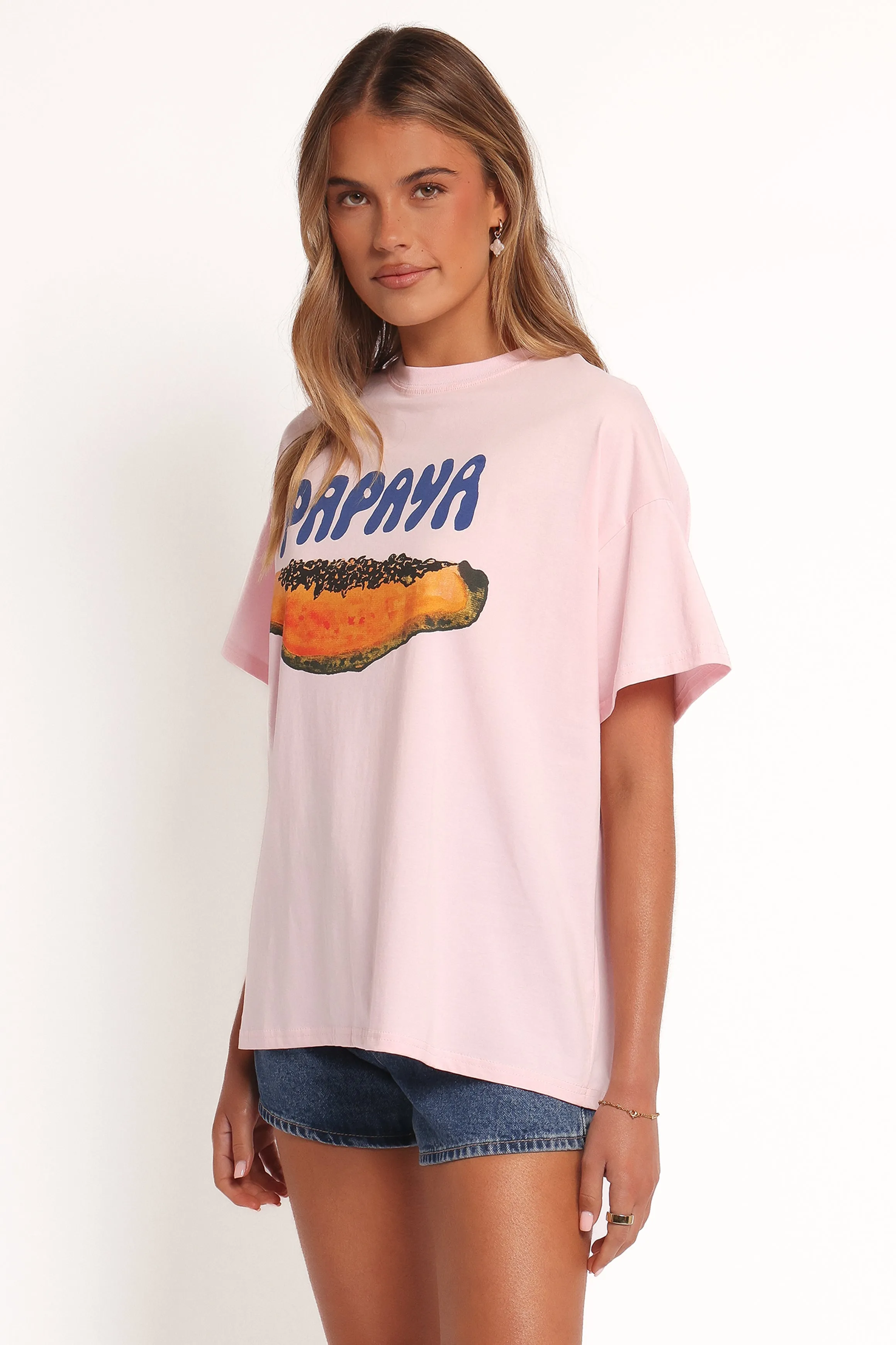 Papaya Graphic Tee - Pale Pink sold by Petal & Pup product image thumbnail 5