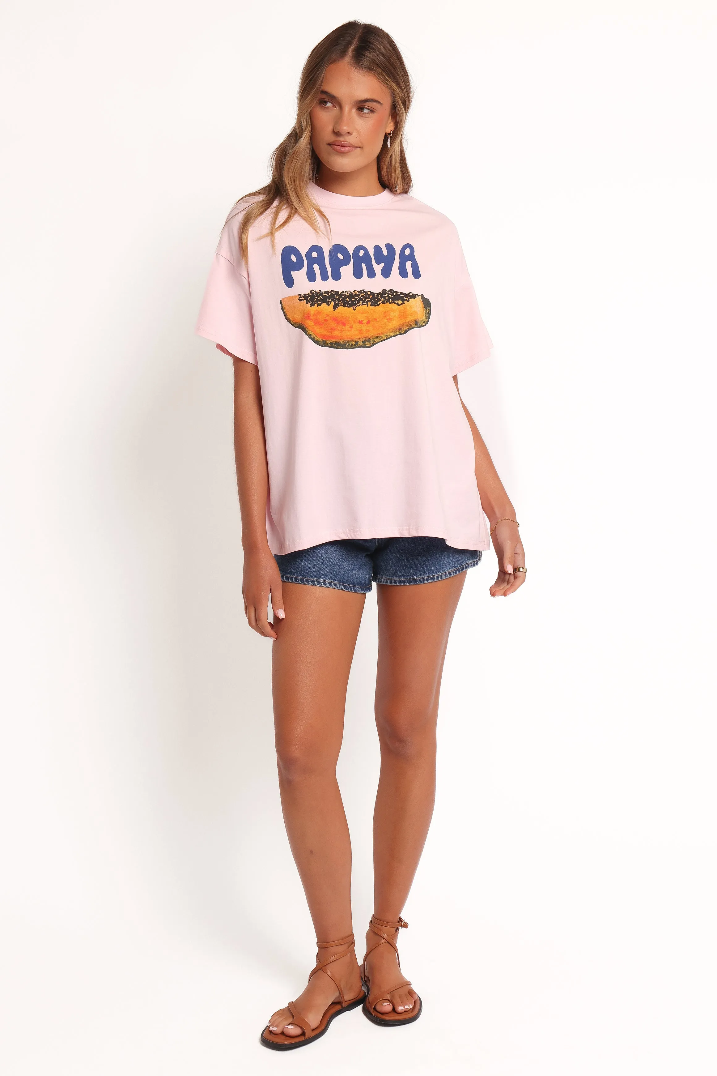 Papaya Graphic Tee - Pale Pink sold by Petal & Pup product image thumbnail 2
