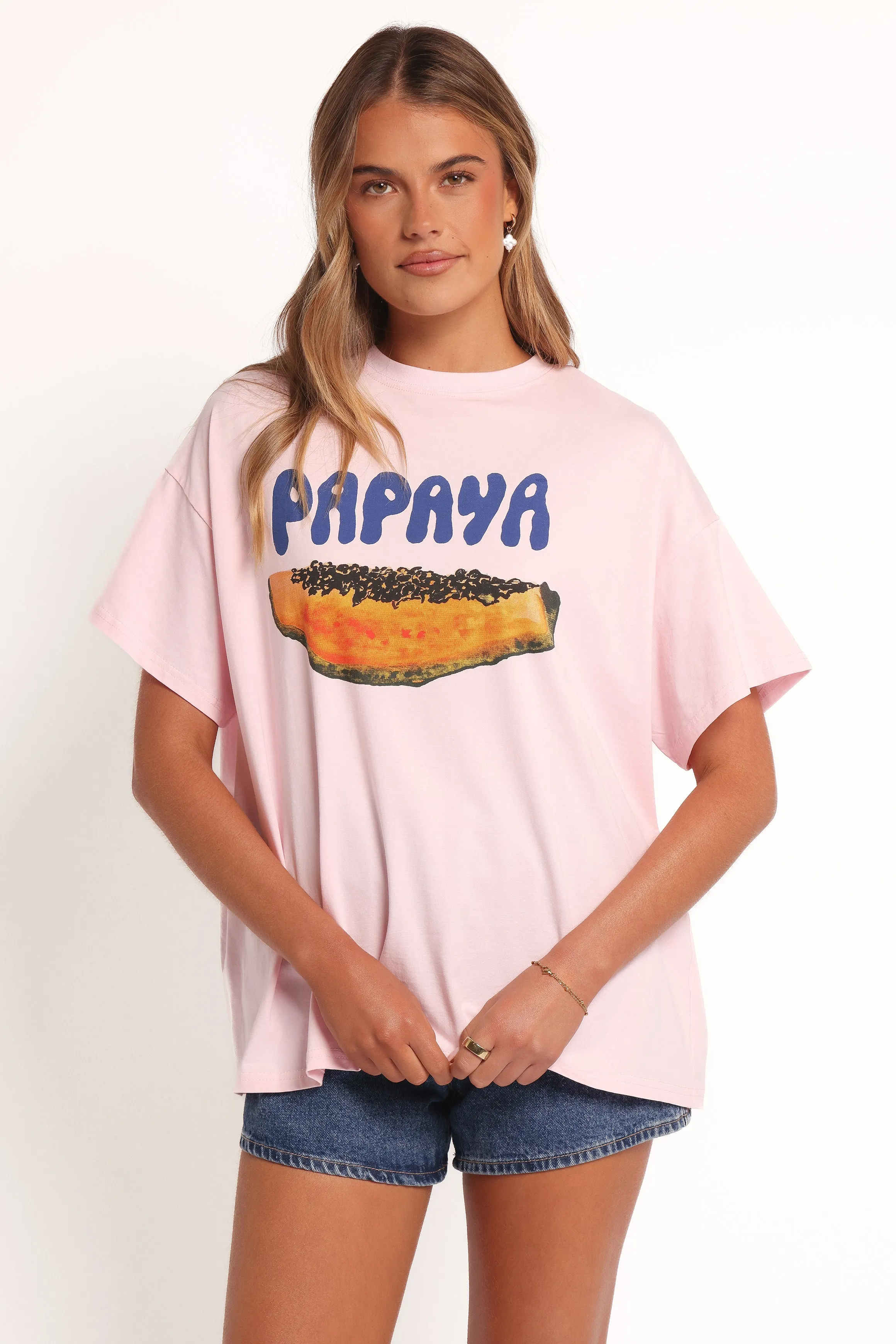 Papaya Graphic Tee - Pale Pink sold by Petal & Pup product image thumbnail 4