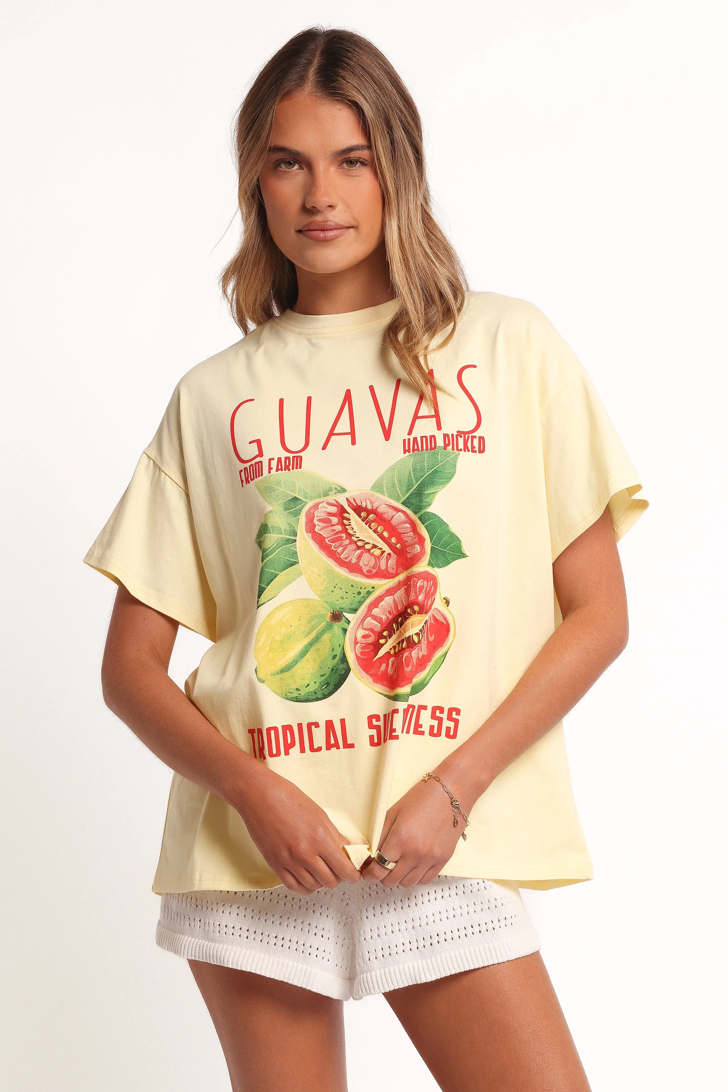 Guavas Graphic Tee - Pale Yellow sold by Petal & Pup product image thumbnail 3