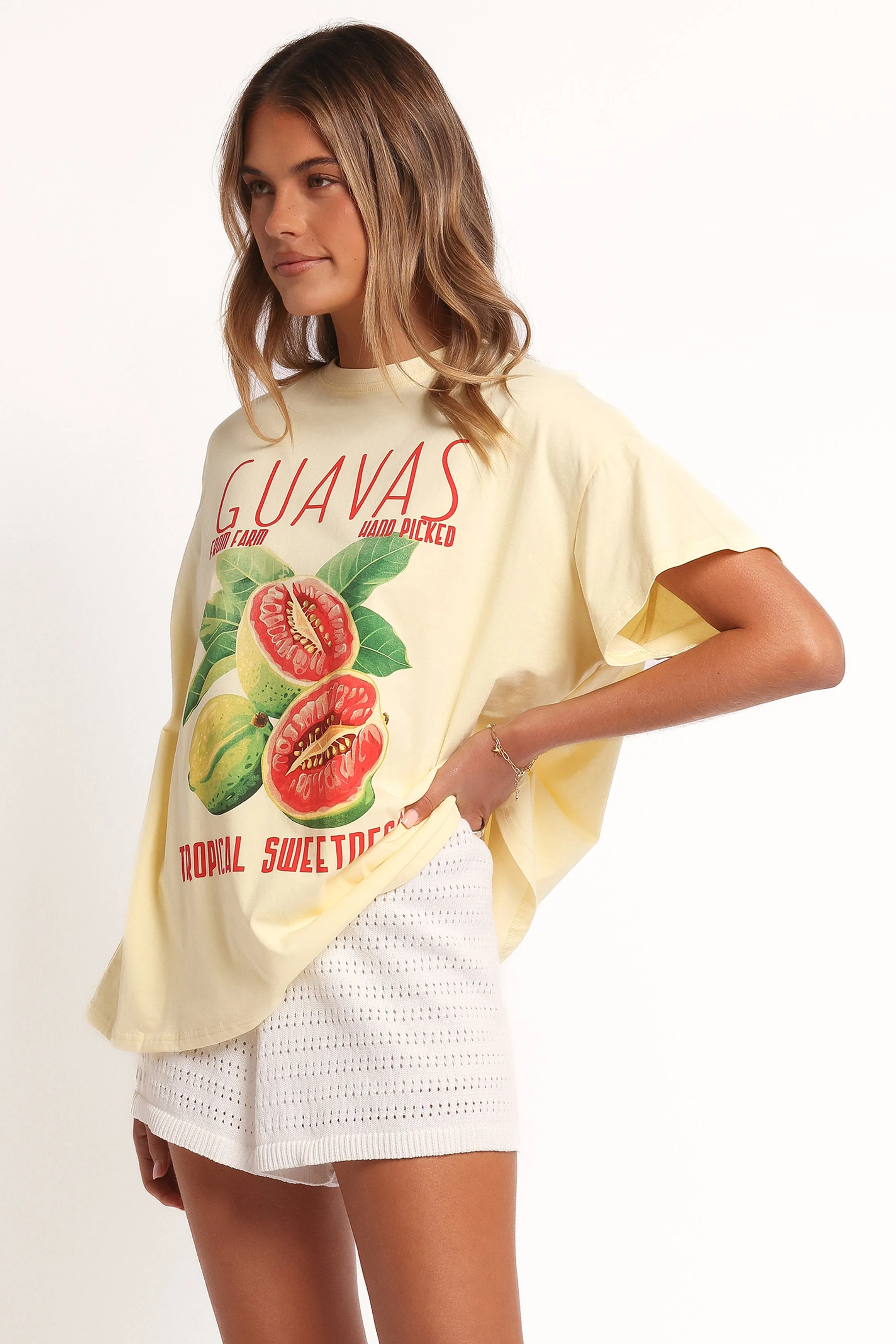Guavas Graphic Tee - Pale Yellow sold by Petal & Pup product image thumbnail 4