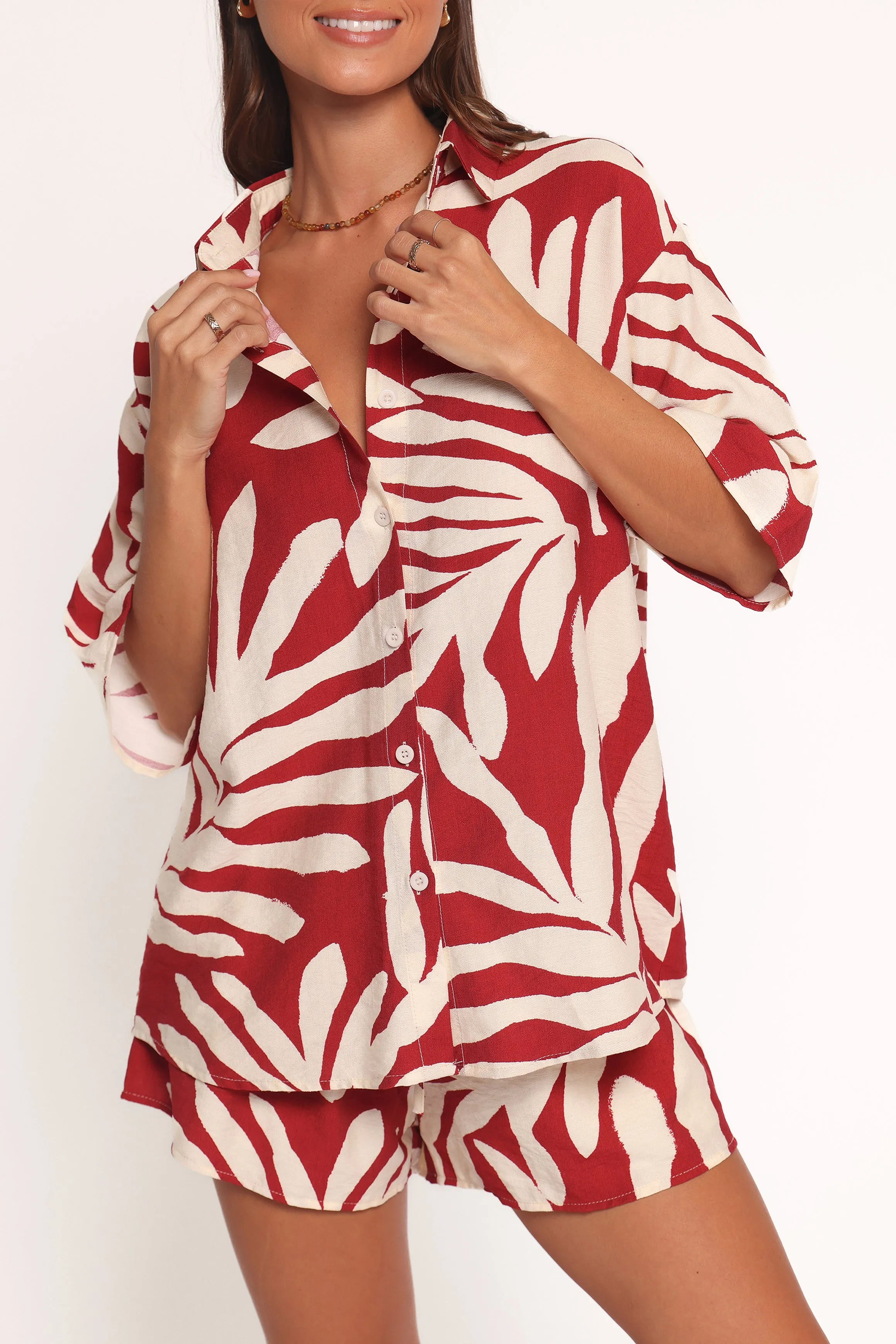 Lilo Short Set - Red Palm Print sold by Petal & Pup product image thumbnail 2