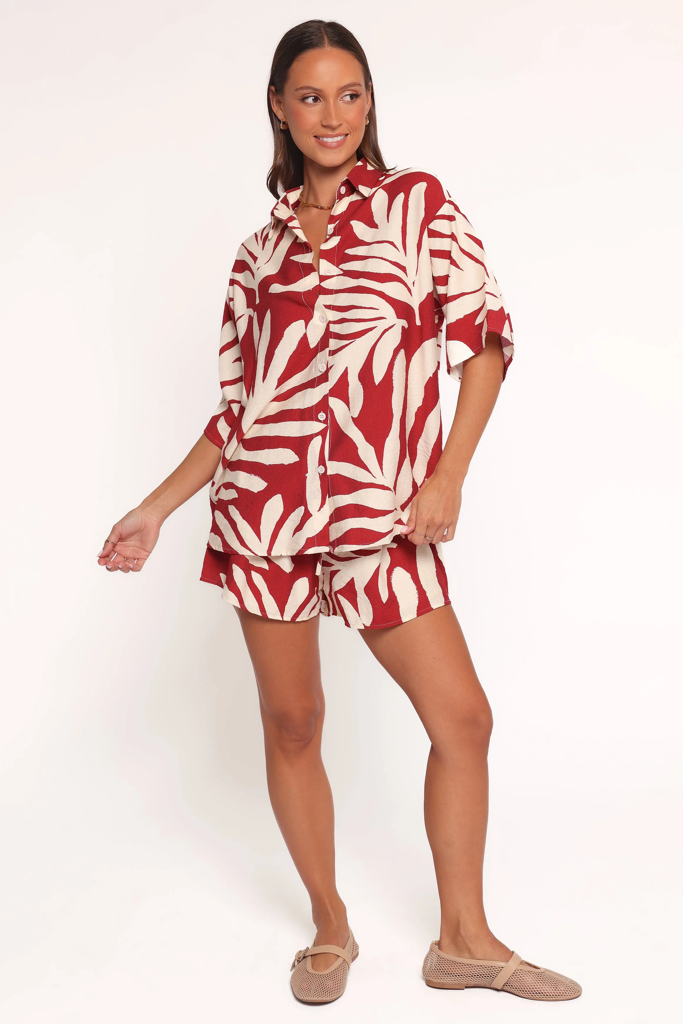 Lilo Short Set - Red Palm Print sold by Petal & Pup product image thumbnail 5