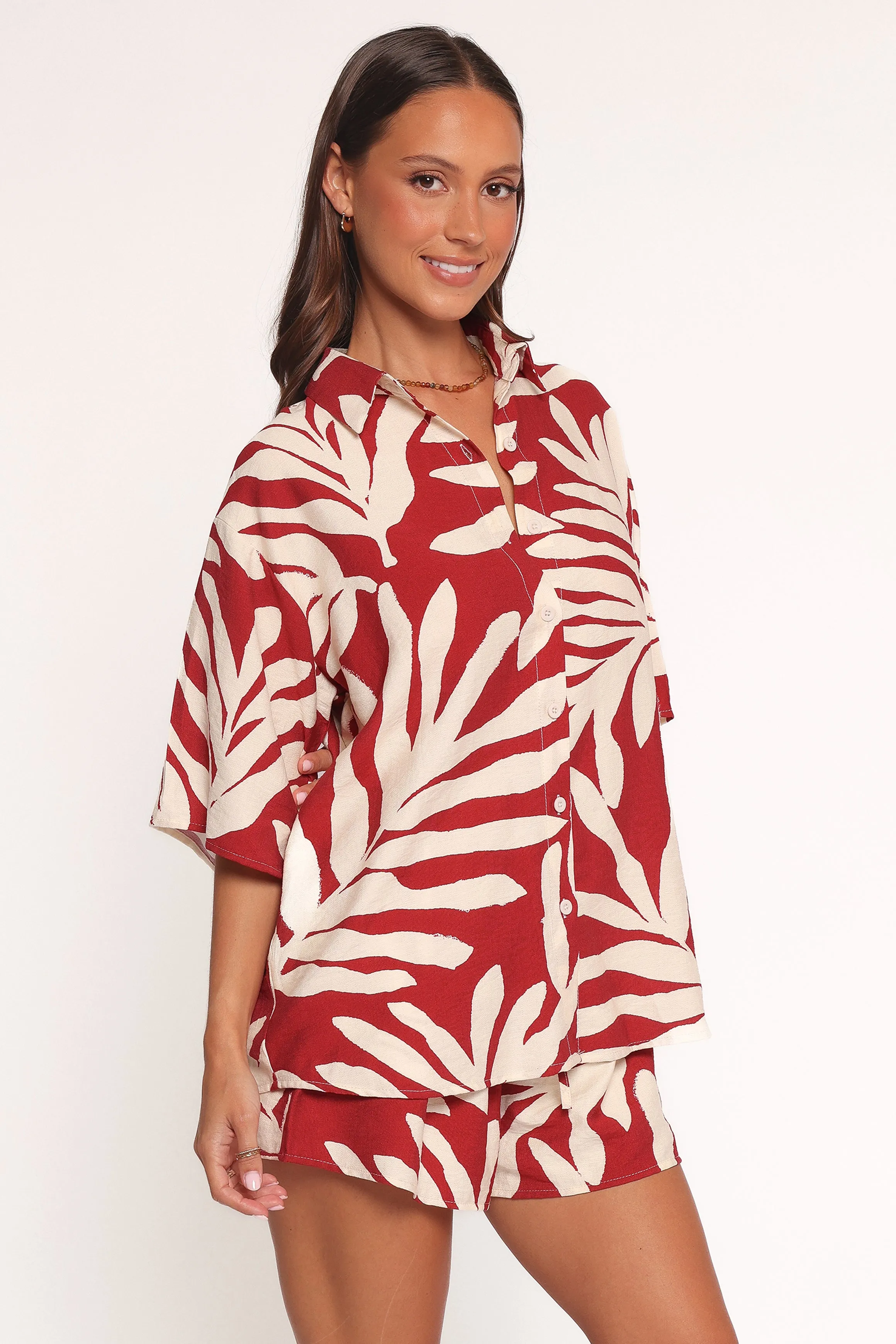 Lilo Short Set - Red Palm Print sold by Petal & Pup product image thumbnail 3