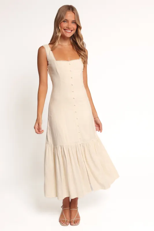 Brisa Maxi Dress - Cream sold by Petal & Pup