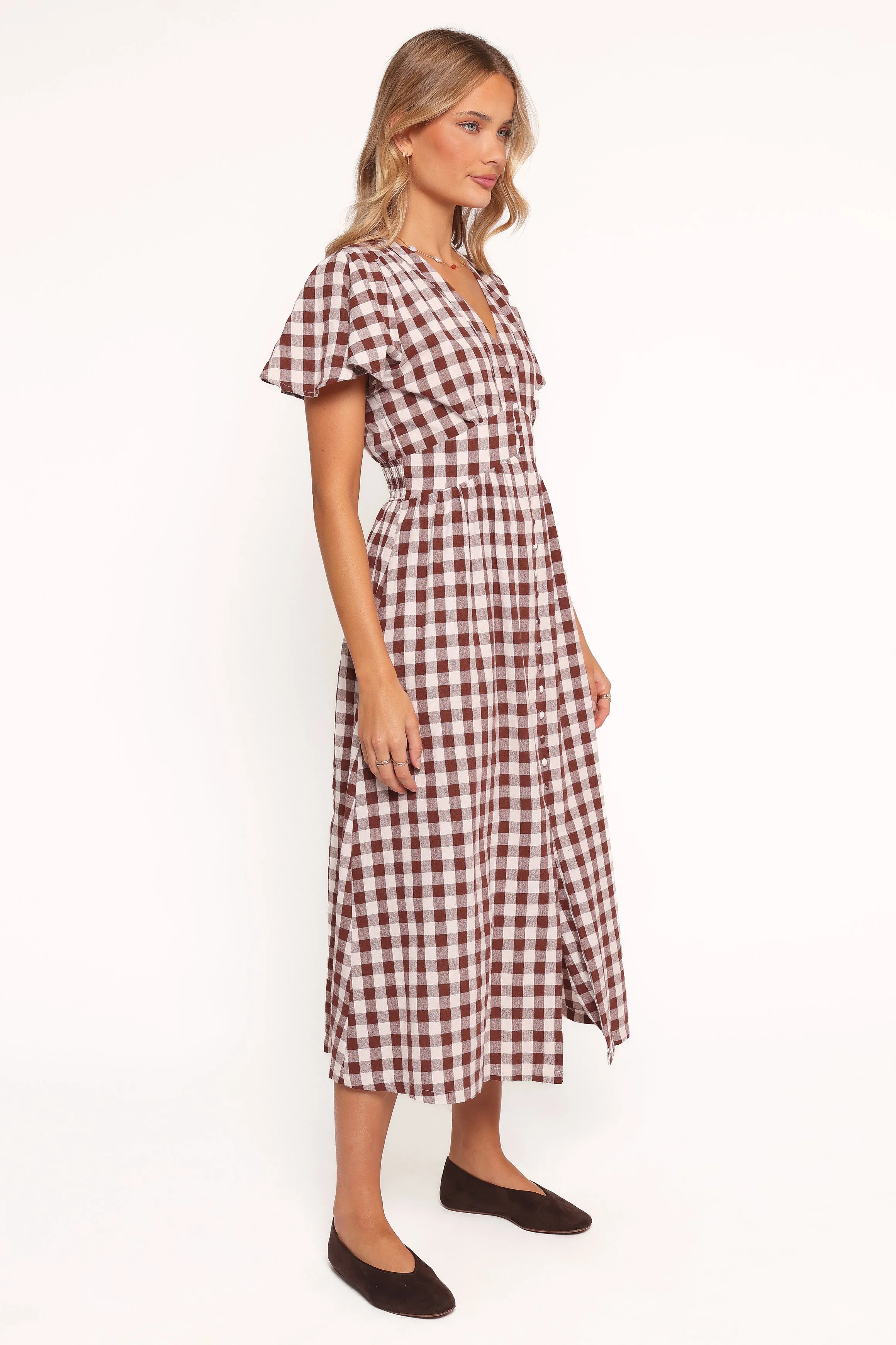 Robinson Maxi Dress - Brown Gingham sold by Petal & Pup product image thumbnail 3