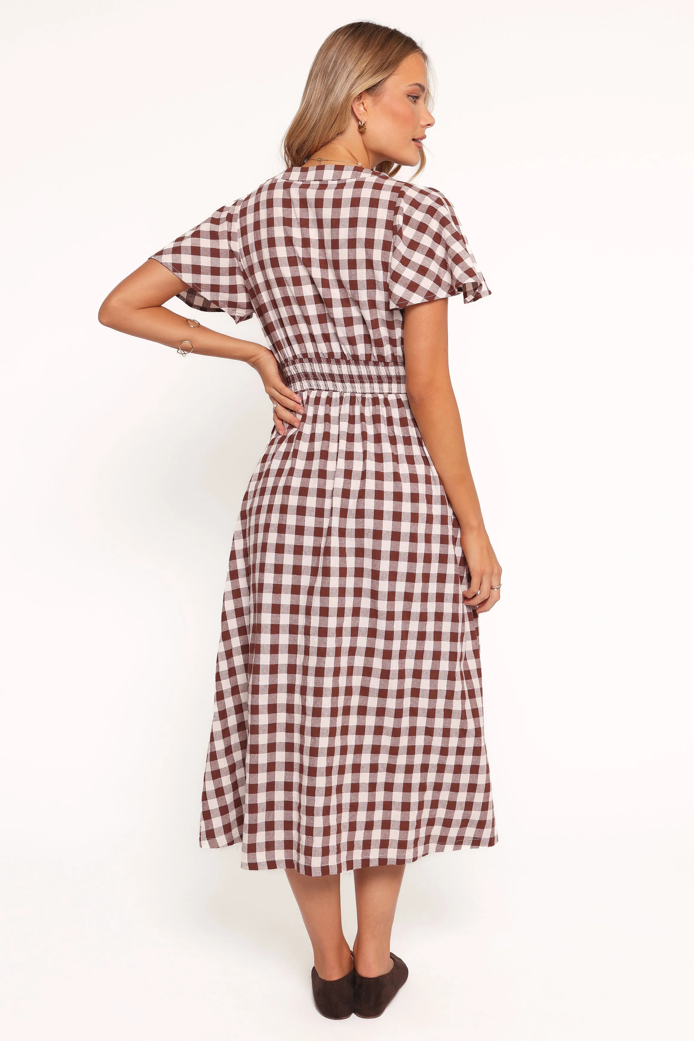 Robinson Maxi Dress - Brown Gingham sold by Petal & Pup product image thumbnail 4