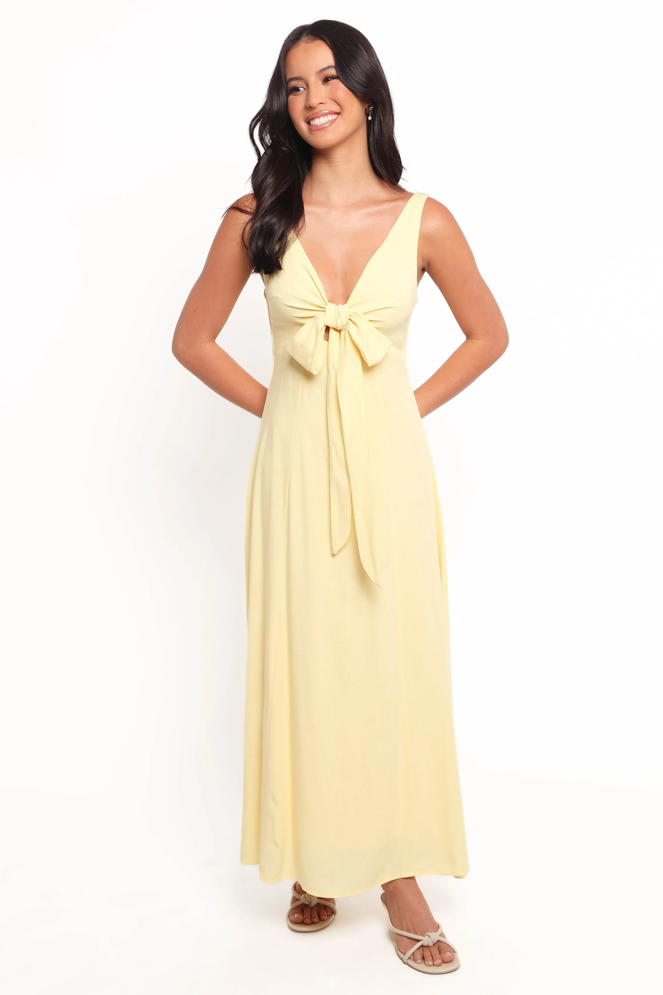Archer Midi Dress - Butter Yellow sold by Petal & Pup