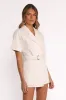 Rhi Denim Romper - White sold by Petal & Pup
