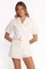 Rhi Denim Romper - White sold by Petal & Pup