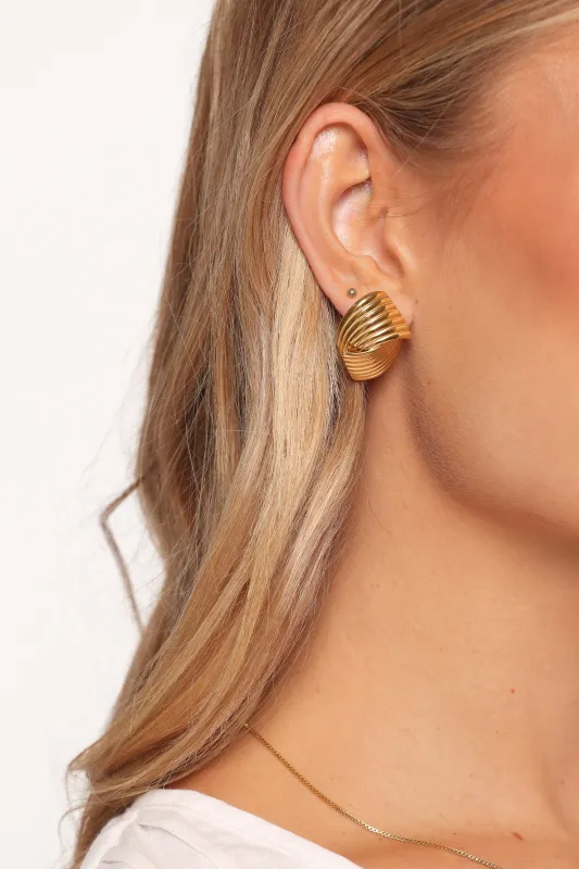 Sinclair Earrings - Gold sold by Petal & Pup