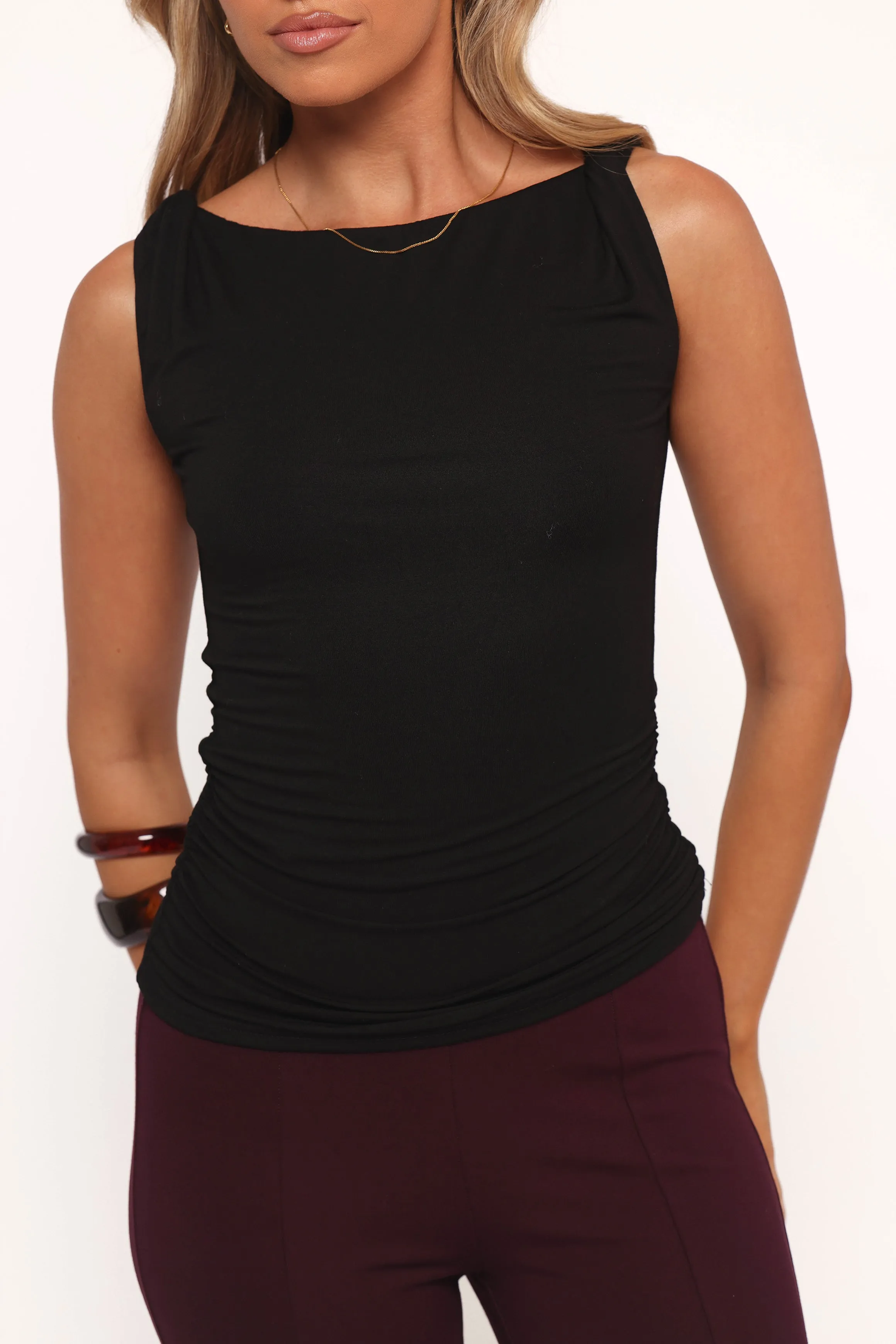 Lainey Twist Knit Top - Black sold by Petal & Pup product image thumbnail 2