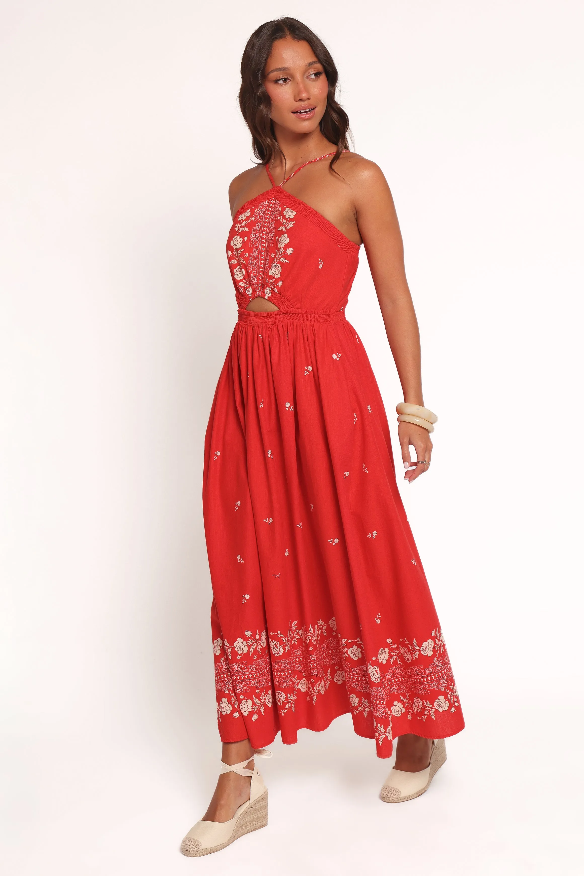 Madi Maxi Dress - Red Floral Bandana sold by Petal & Pup product image thumbnail 4