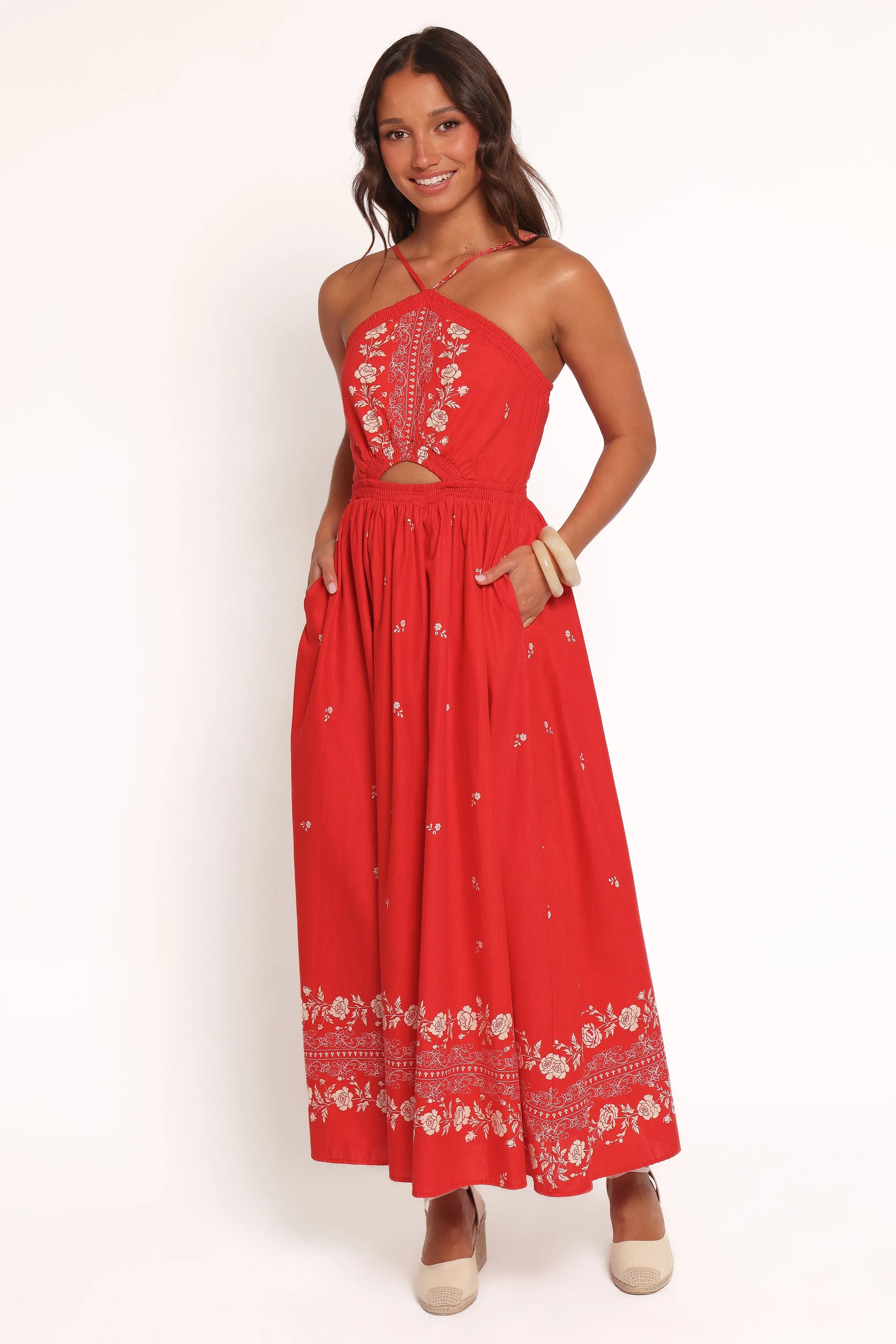 Madi Maxi Dress - Red Floral Bandana sold by Petal & Pup product image thumbnail 2