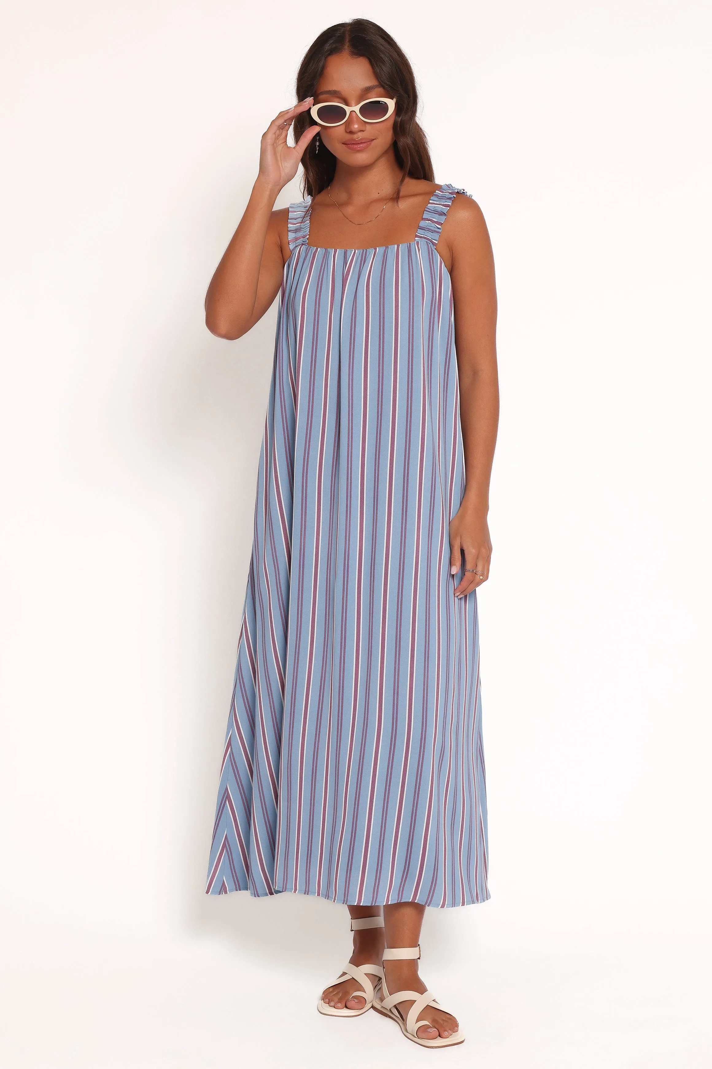 Alessandra Maxi Dress - Blue Stripe sold by Petal & Pup product image thumbnail 2